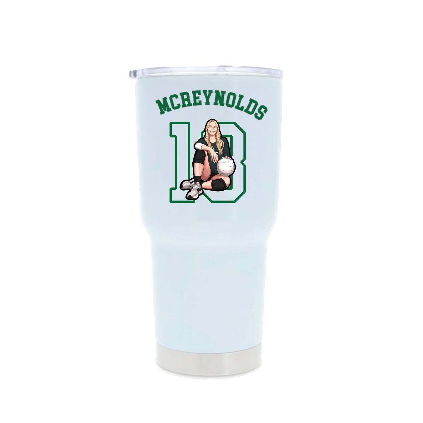 30oz Stainless Steel Tumbler — Shirsey Arch in White