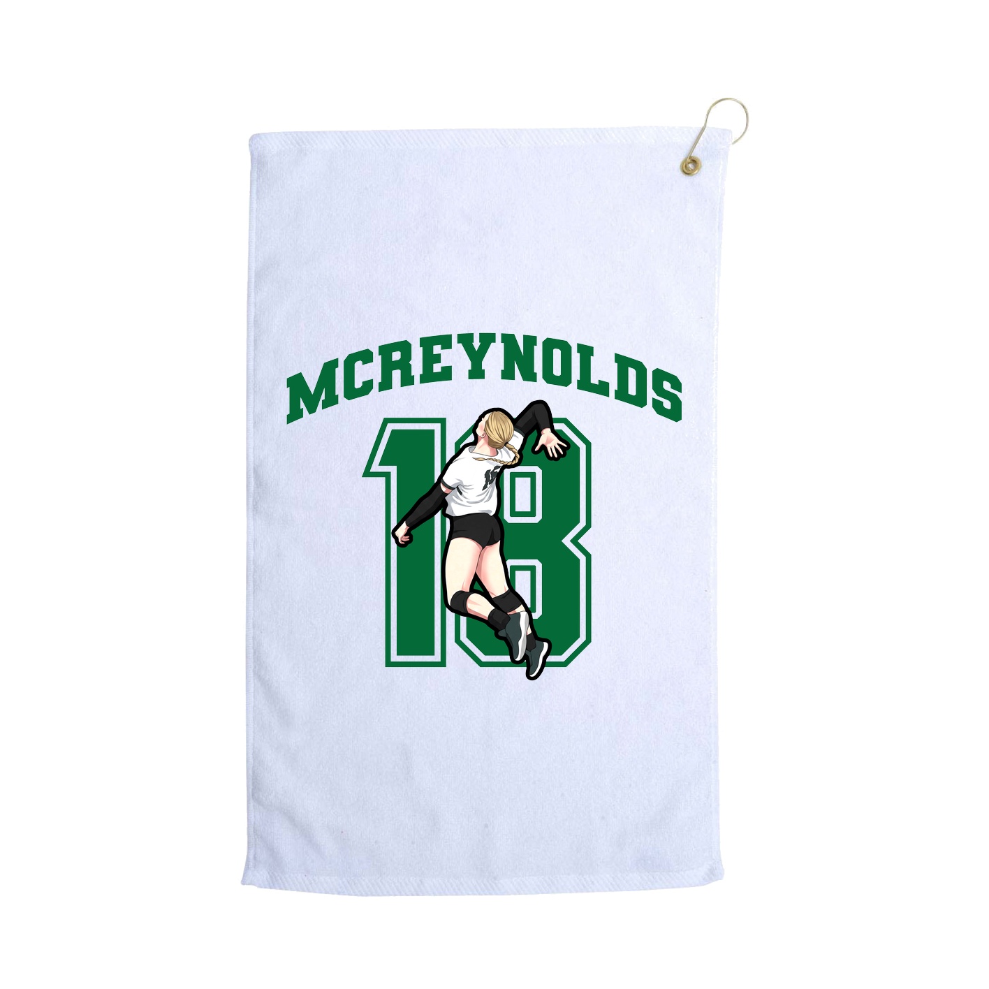 Golf Towel — Number in White