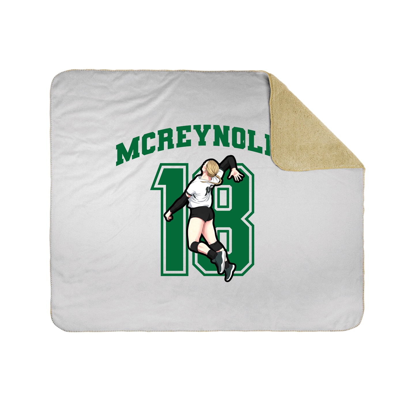 Throw Blanket — Number in White