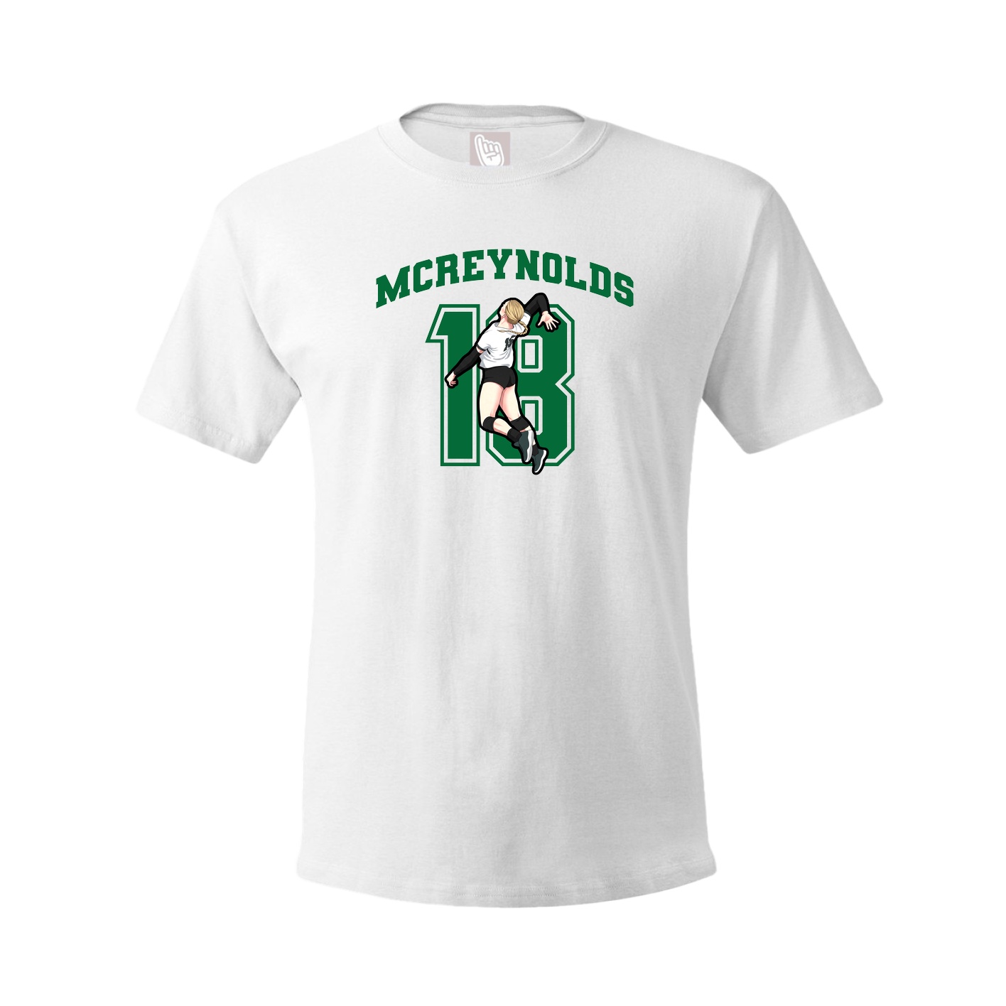 Youth Tee — Number in White