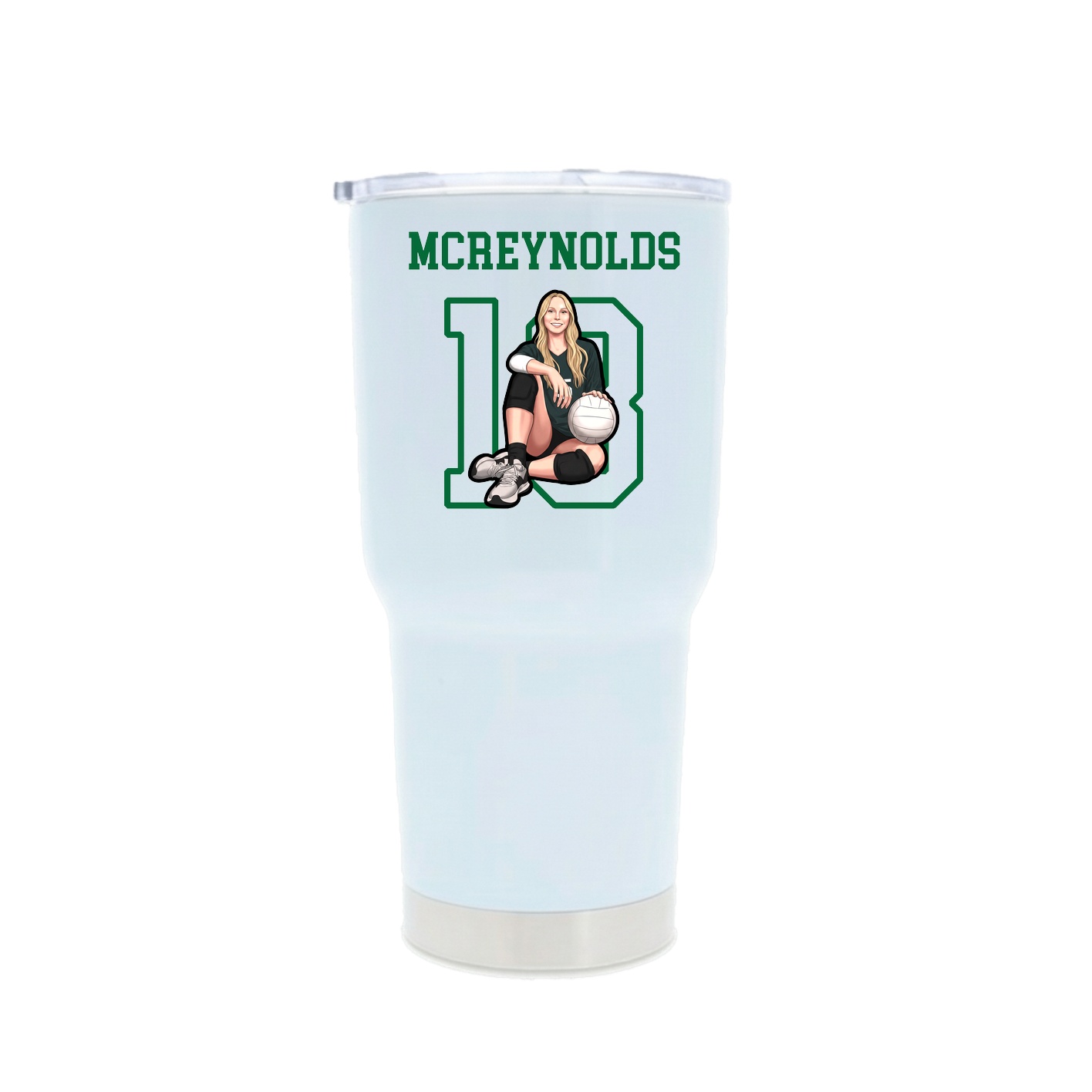 30oz Stainless Steel Tumbler — Shirsey in White