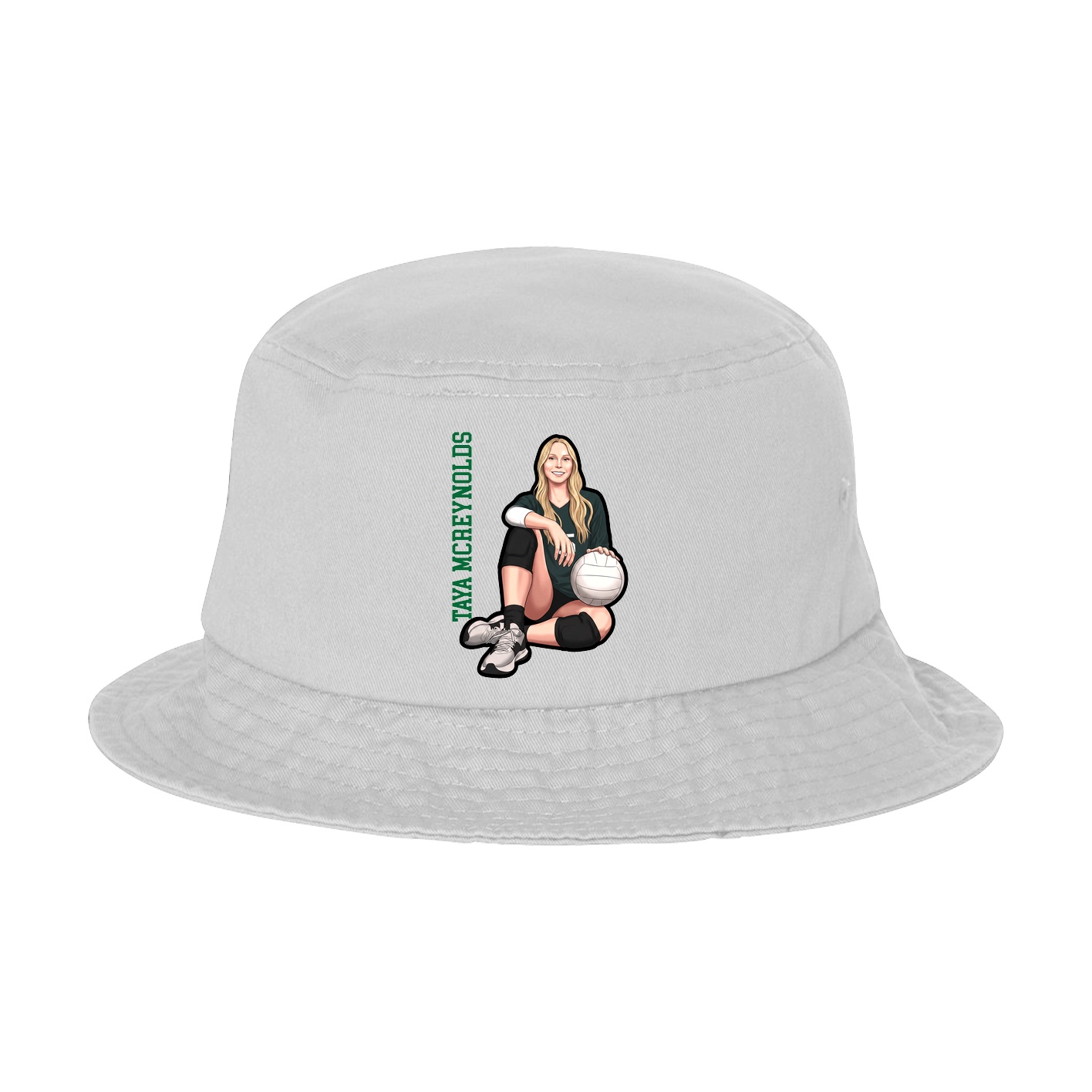 Bucket Cap — Name Vertical in White