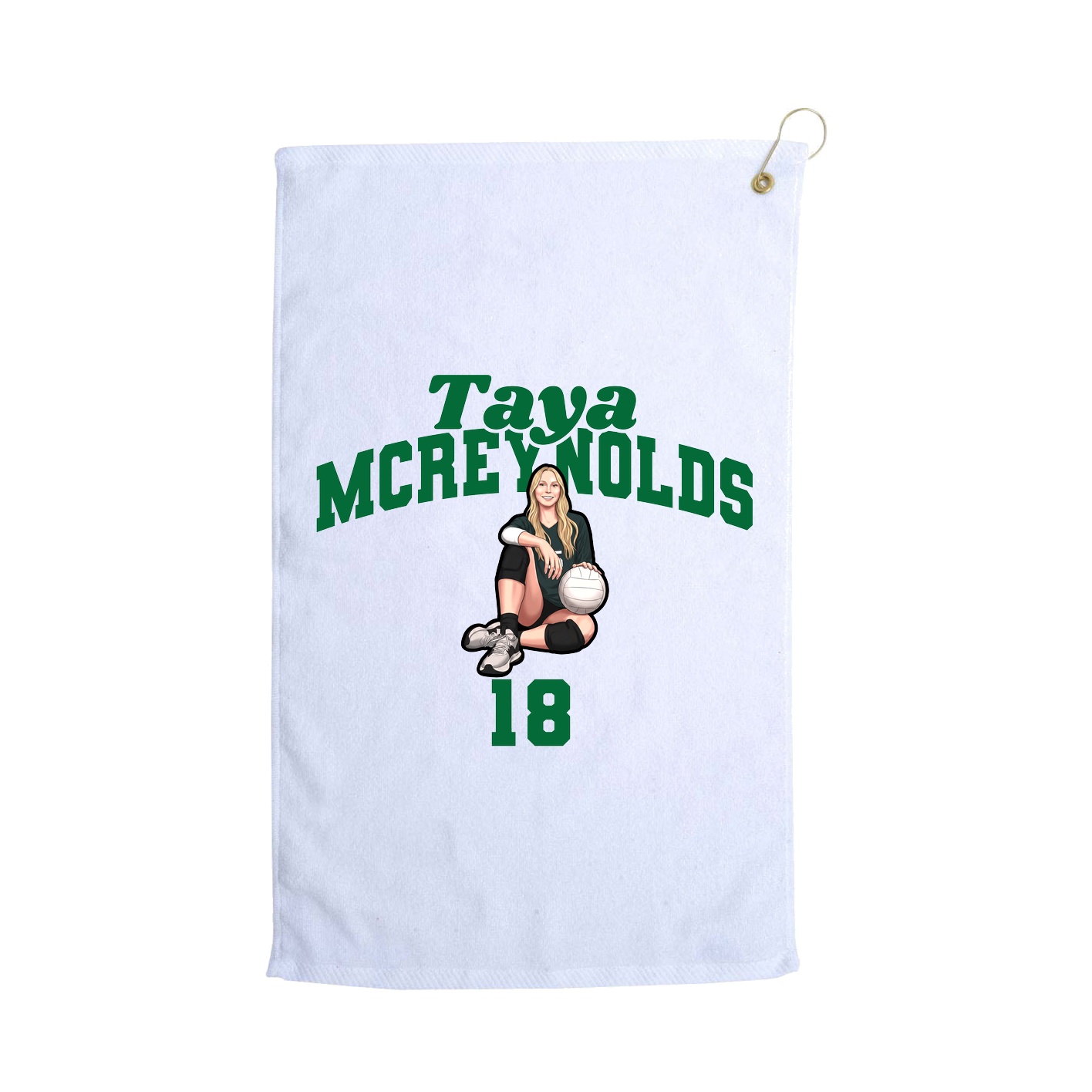 Golf Towel — Signature Arch in White