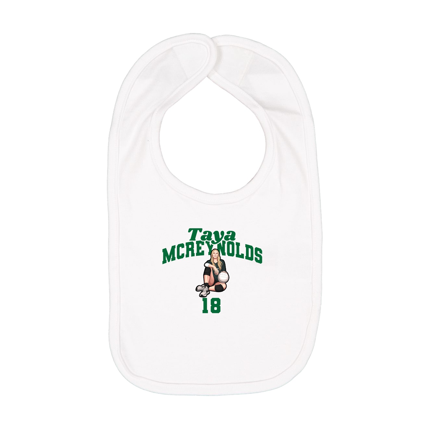 Infant Bib — Signature Arch in White