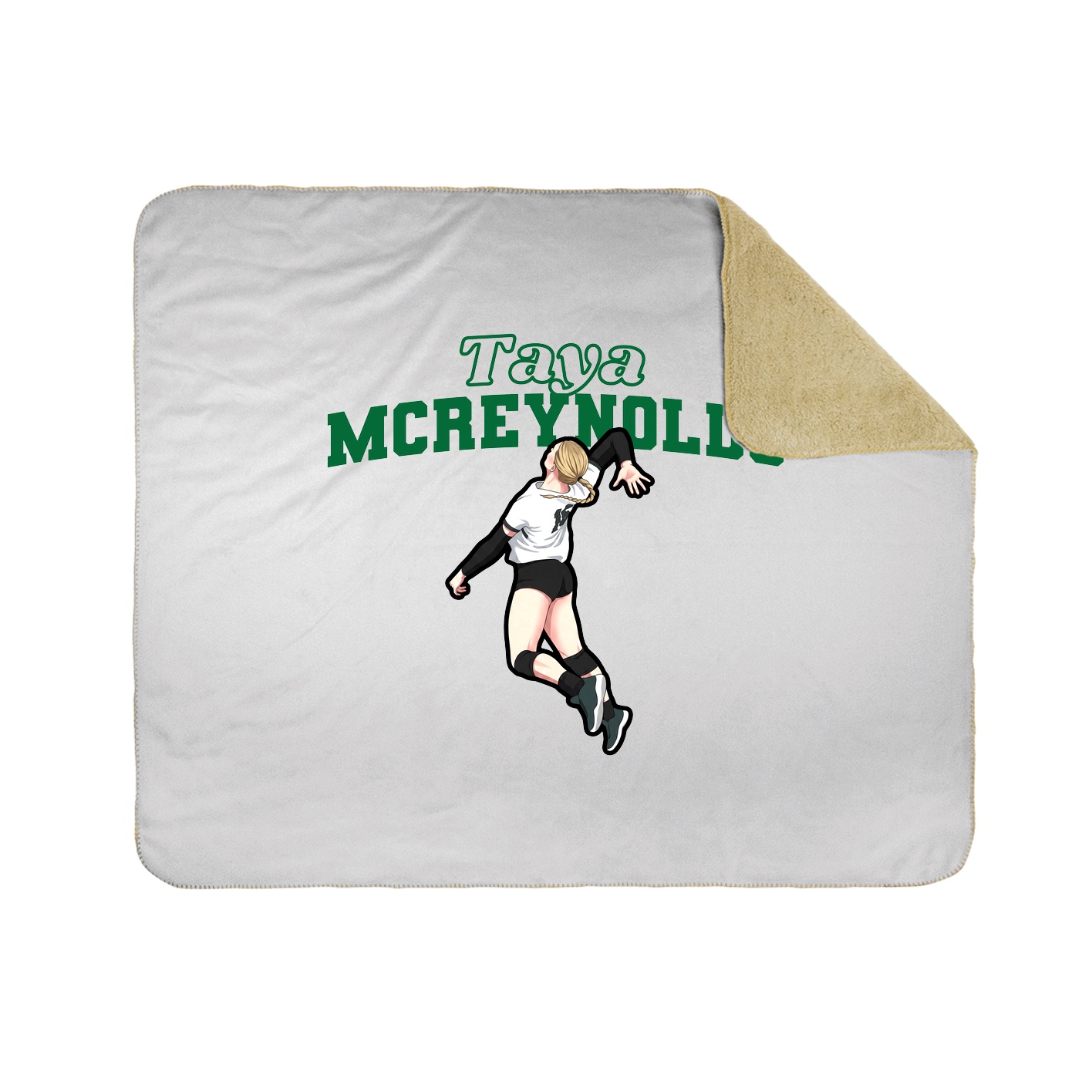 Throw Blanket — Name Arch in White