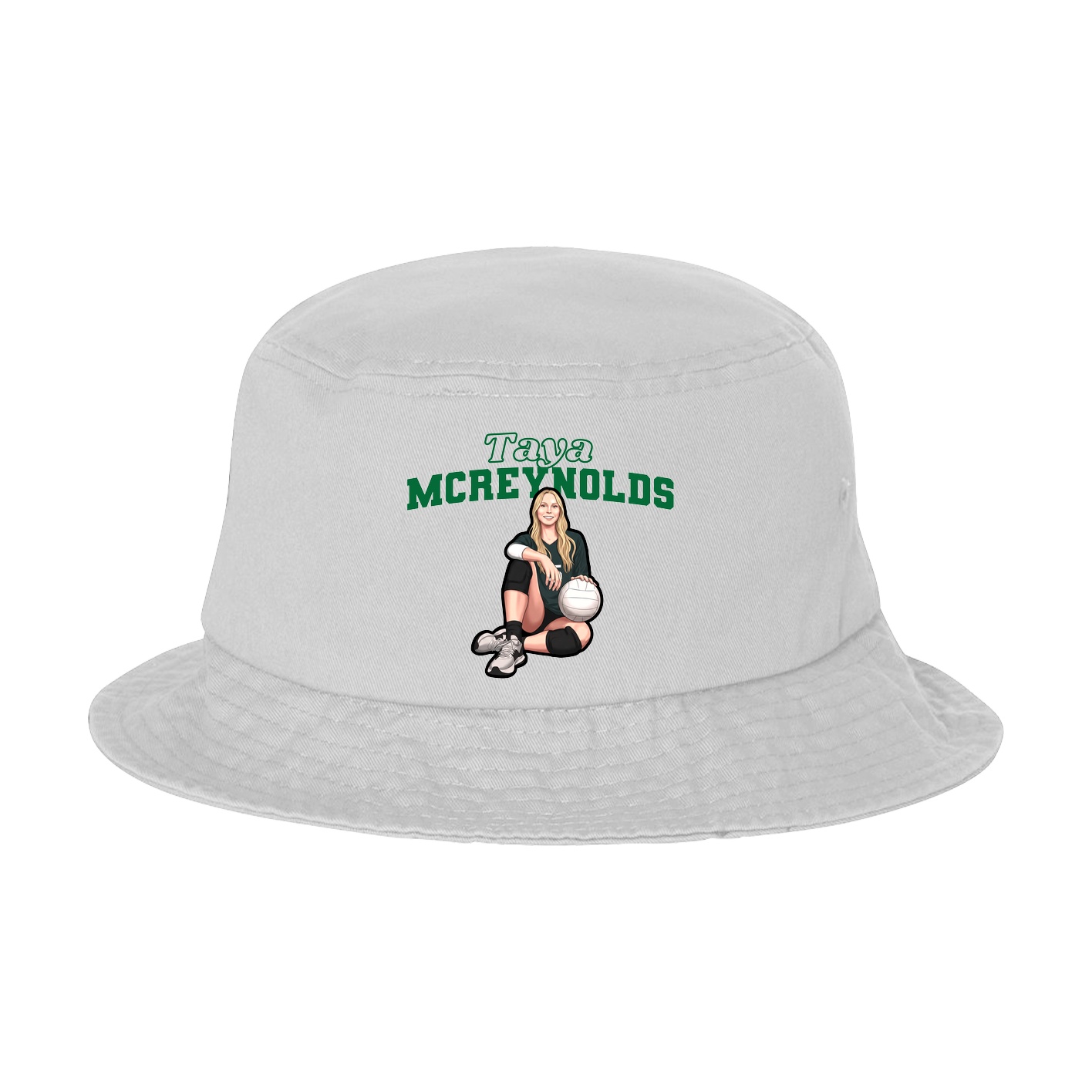 Bucket Cap — Name Arch in White