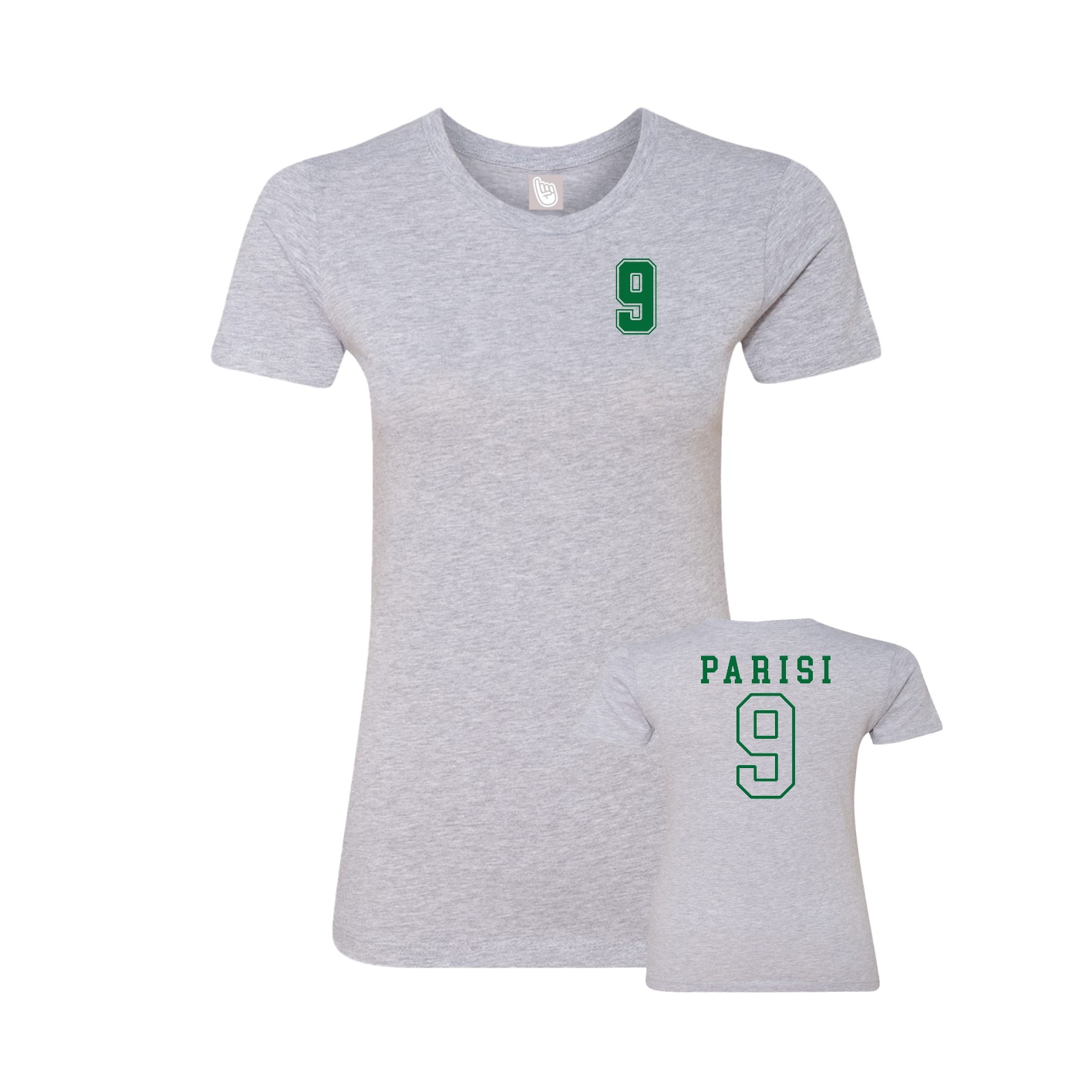 Womens Tee — Chest Back in Grey