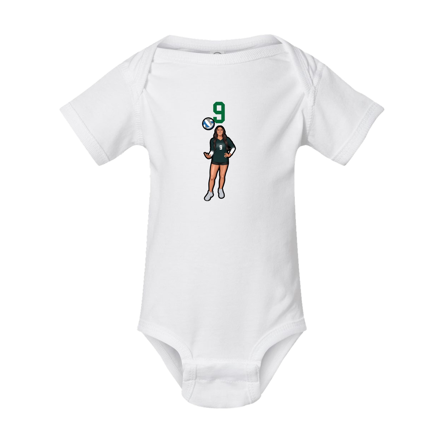 Baby Onesie — Number Top in White