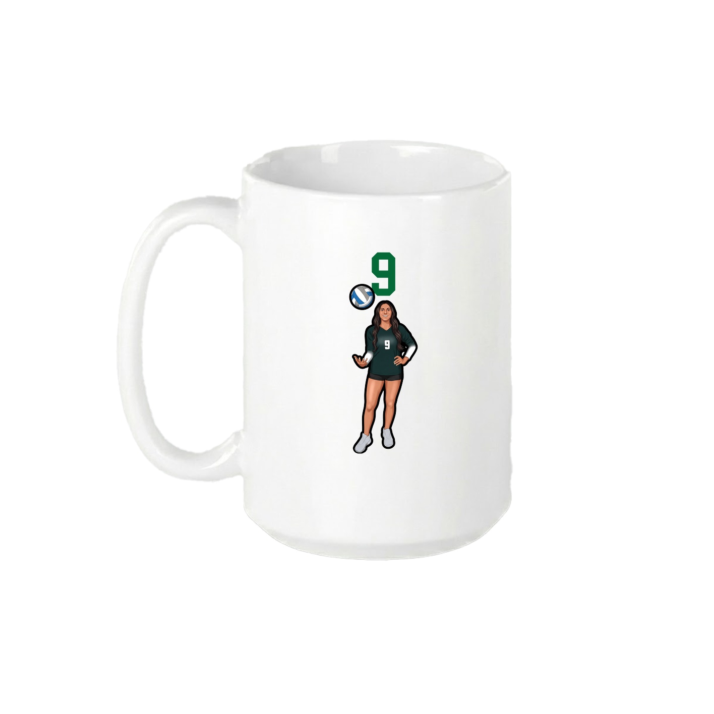15oz Coffee Mug — Number Top in White