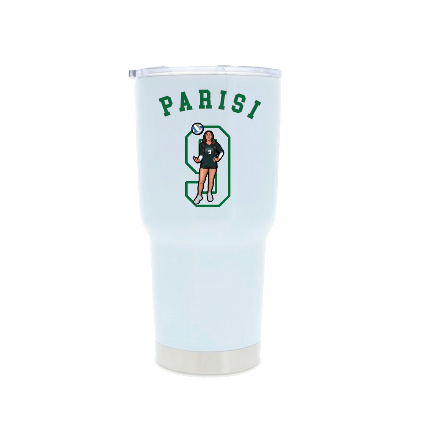 30oz Stainless Steel Tumbler — Shirsey Arch in White