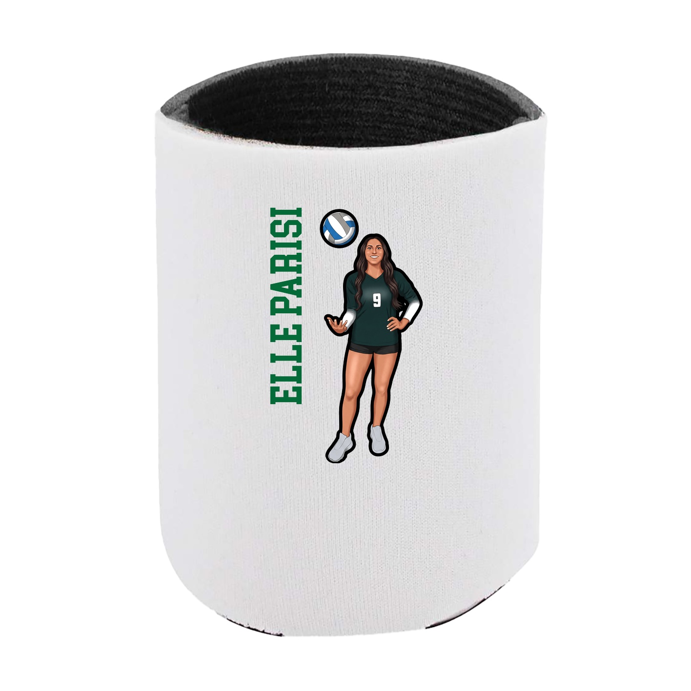 Can Holder — Name Vertical in White