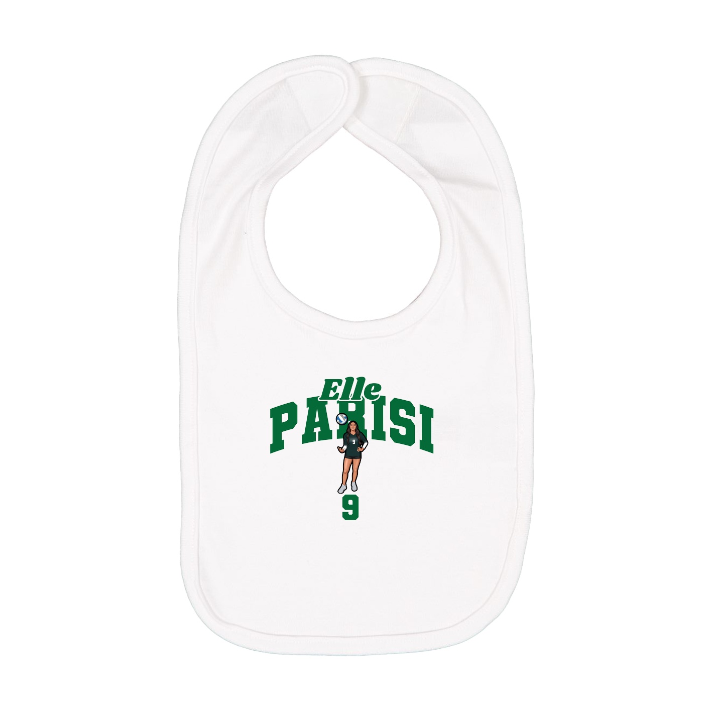 Infant Bib — Signature Arch in White