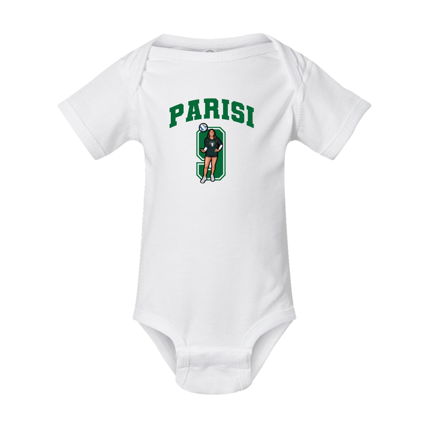 Baby Onesie — Number in White