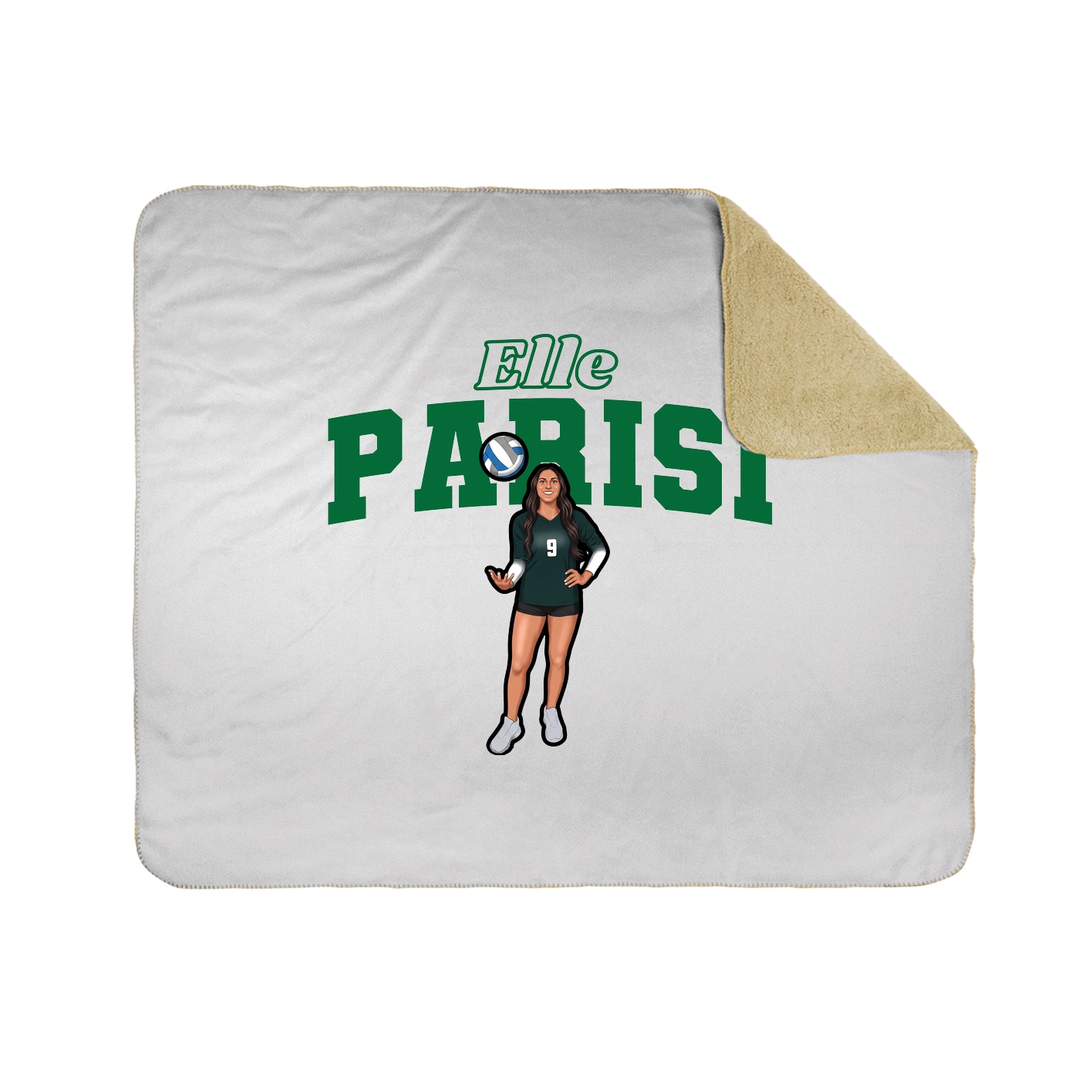 Throw Blanket — Name Arch in White
