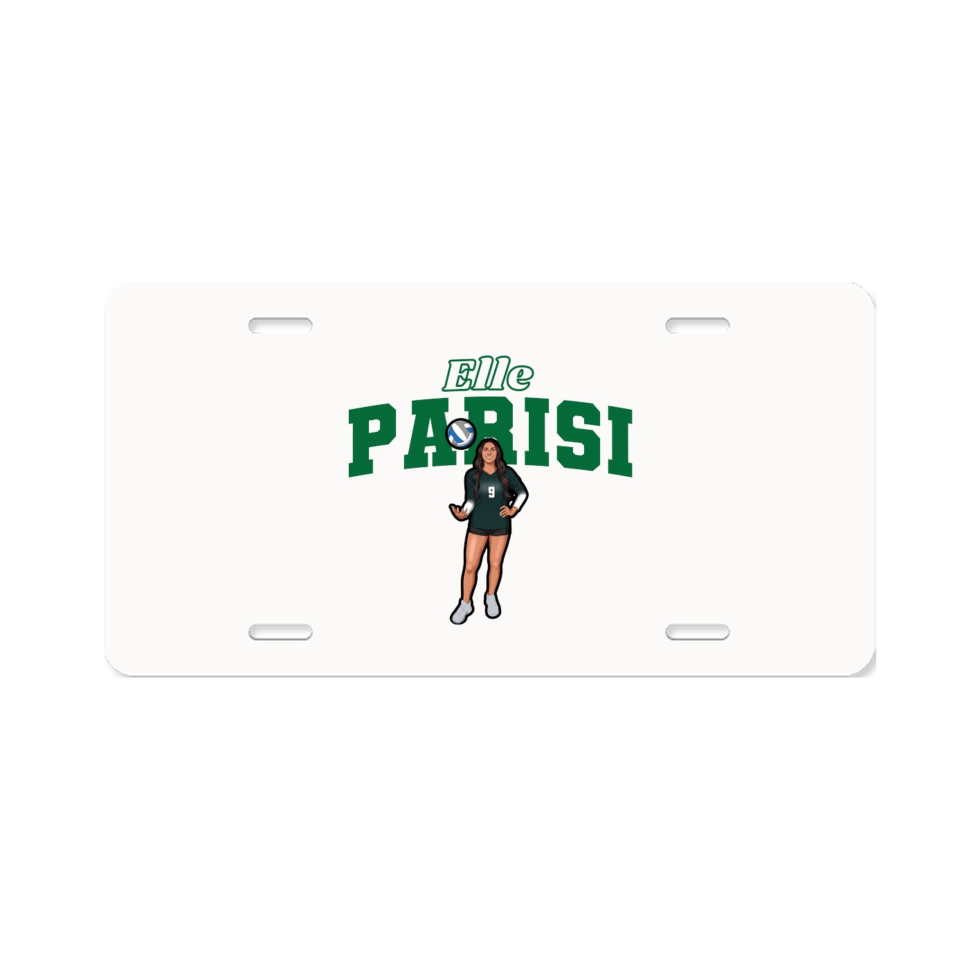 License Plate — Name Arch in Classic