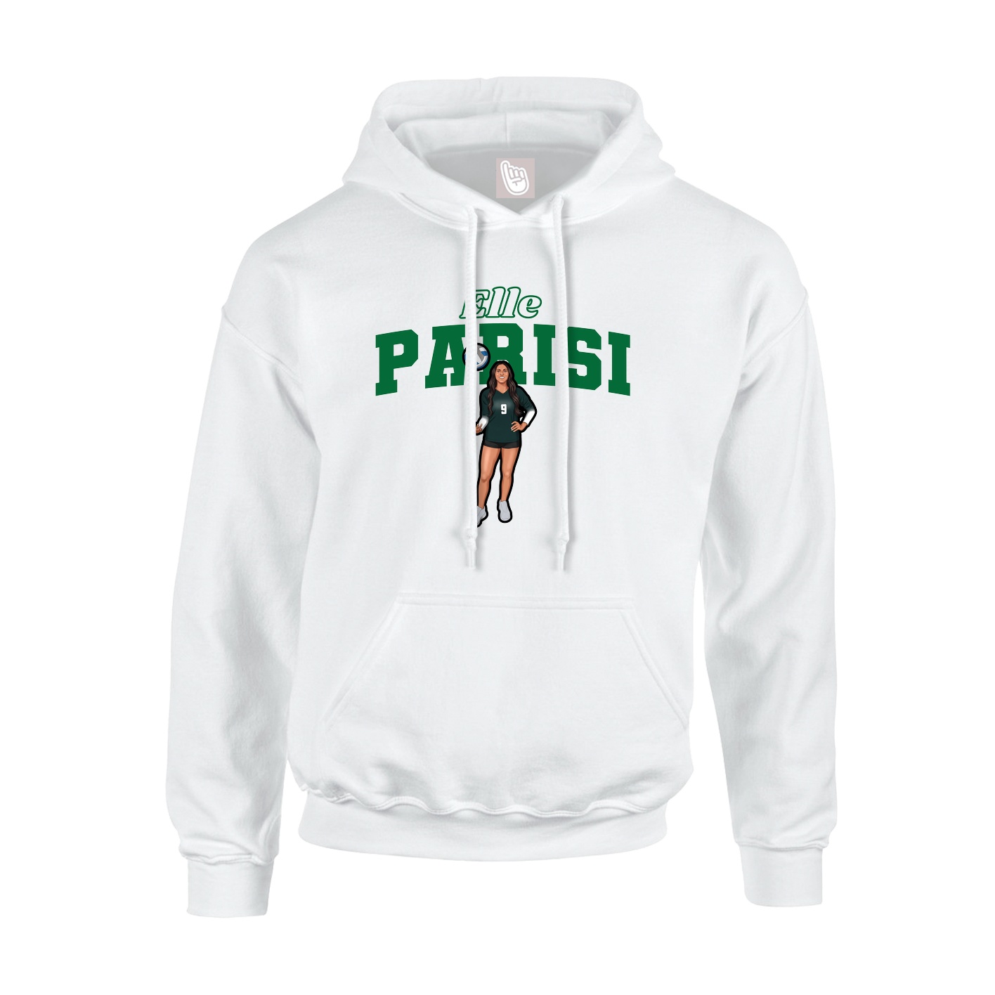 Hoodie — Name Arch in White