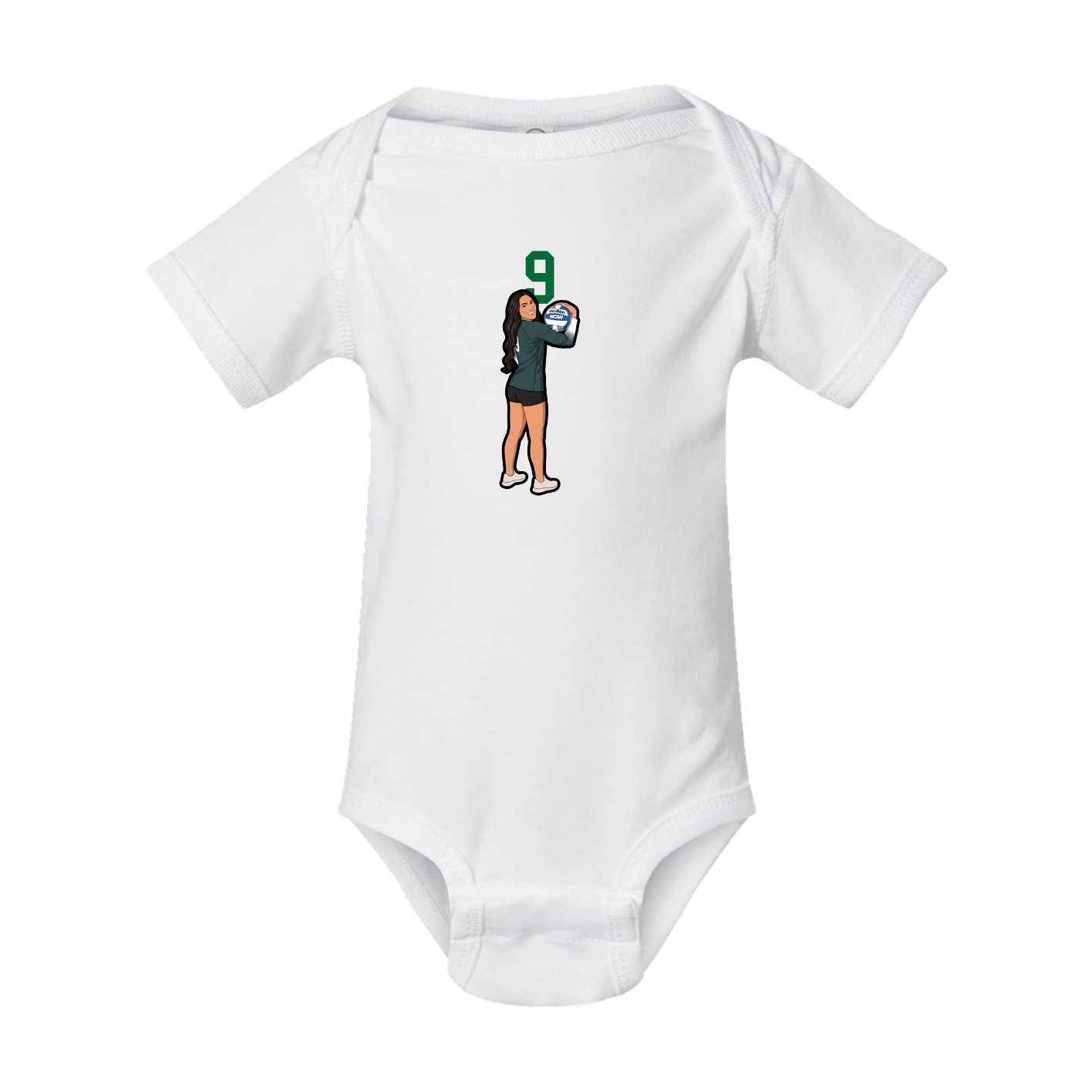 Baby Onesie — Number Top in White