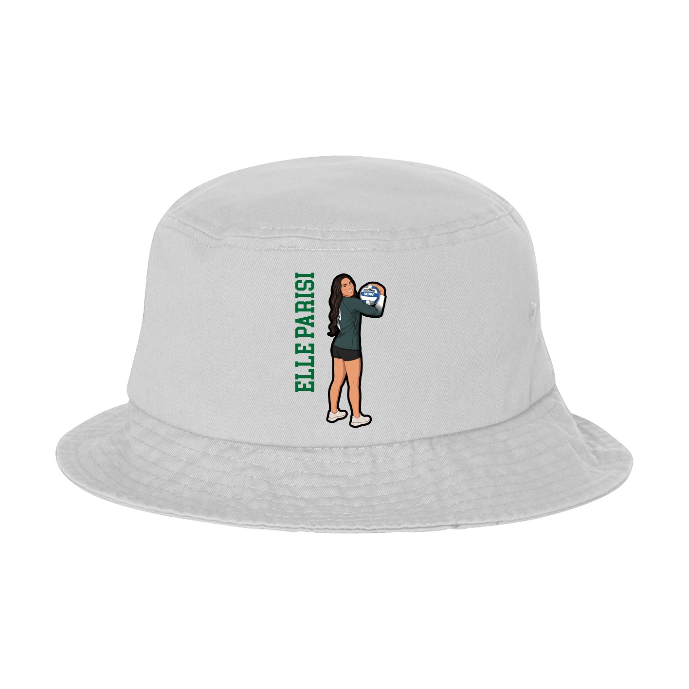 Bucket Cap — Name Vertical in White