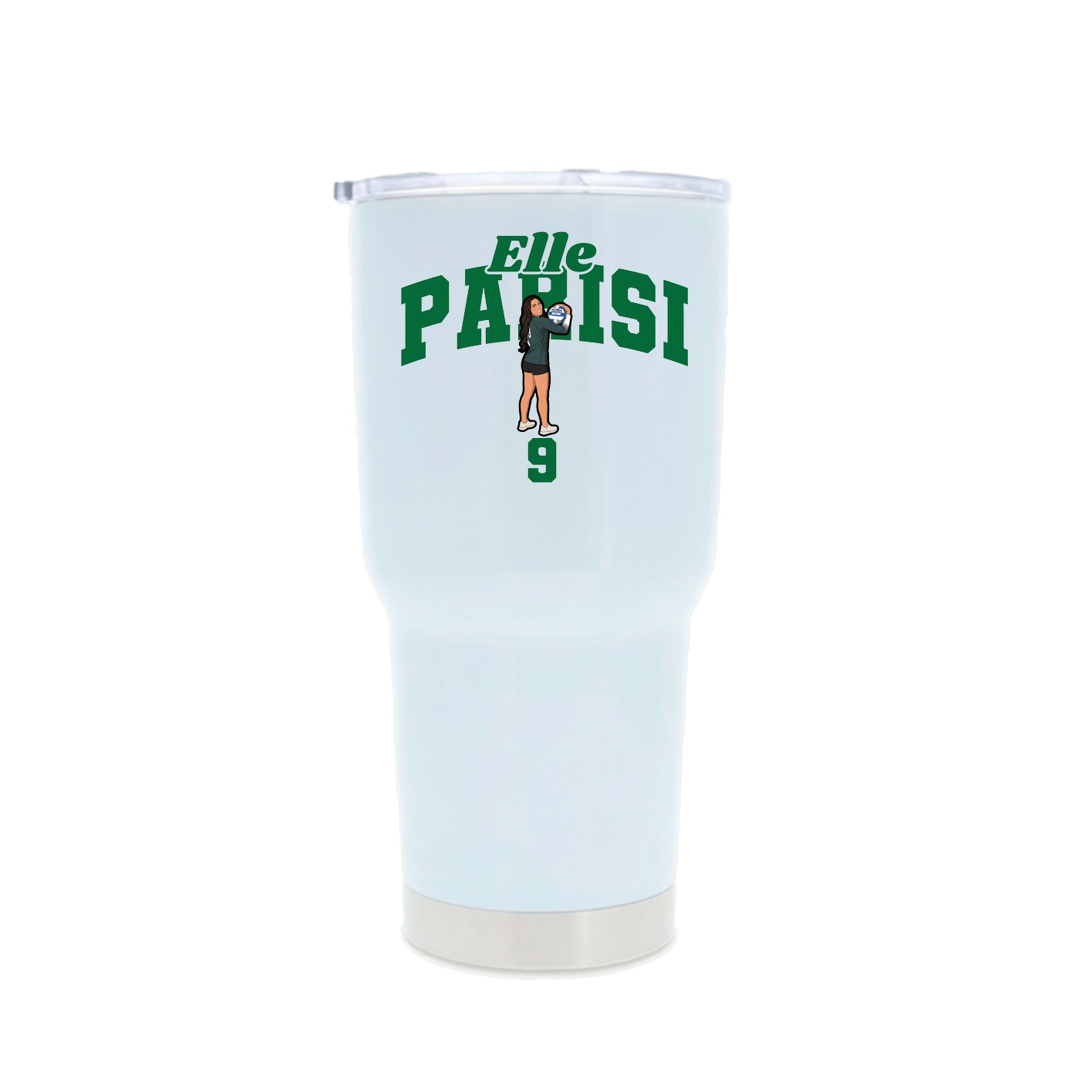 30oz Stainless Steel Tumbler — Signature Arch in White