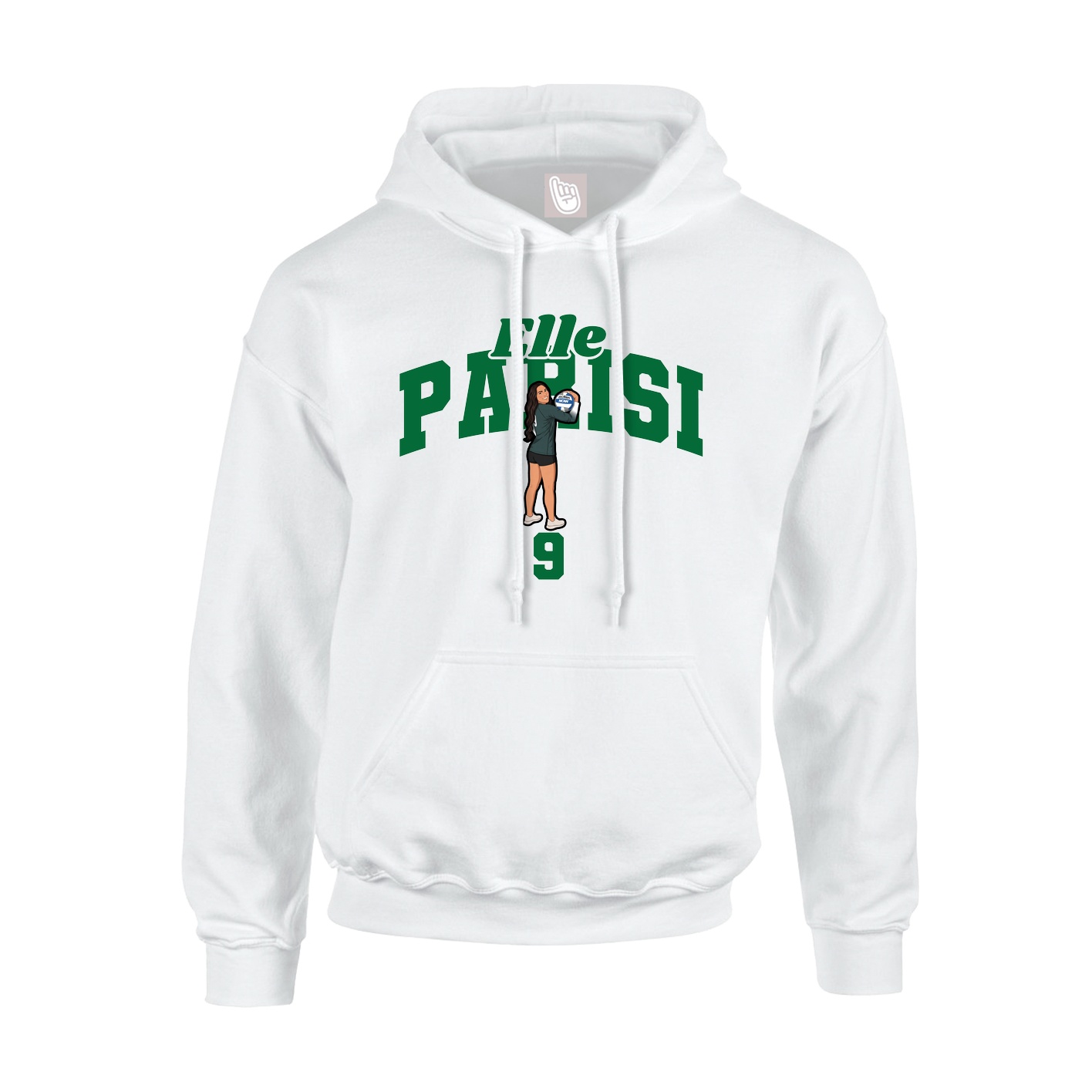 Youth Hoodie — Signature Arch in White