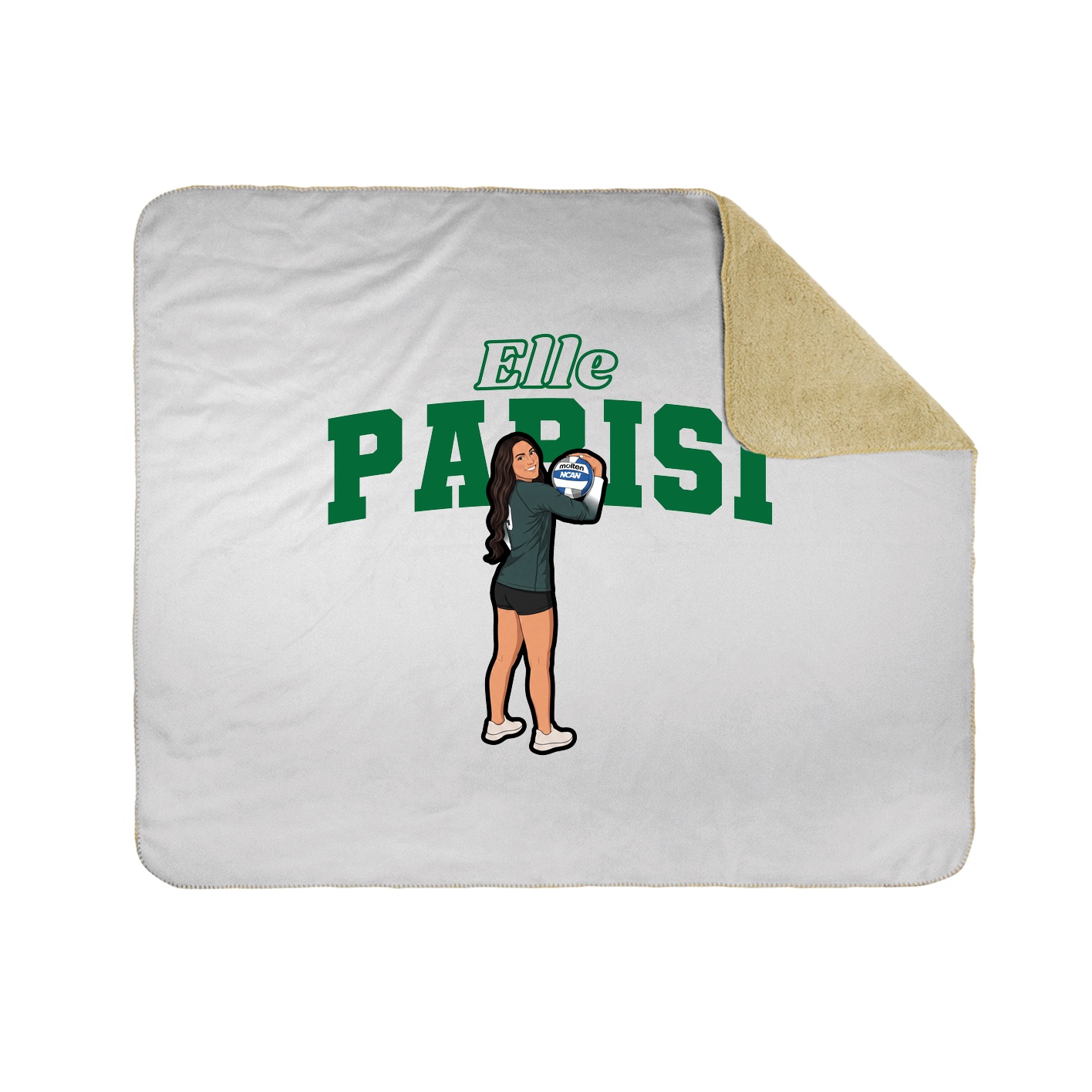 Throw Blanket — Name Arch in White