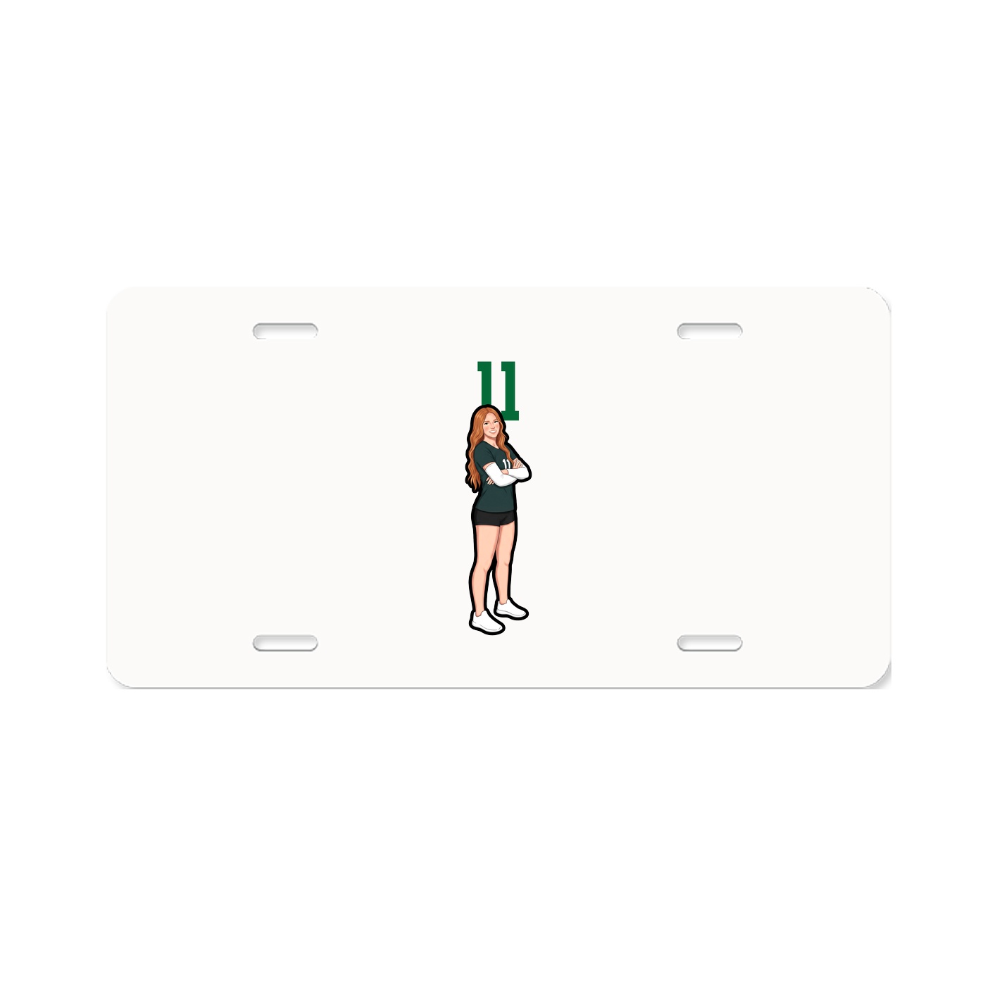 License Plate — Number Top in Classic