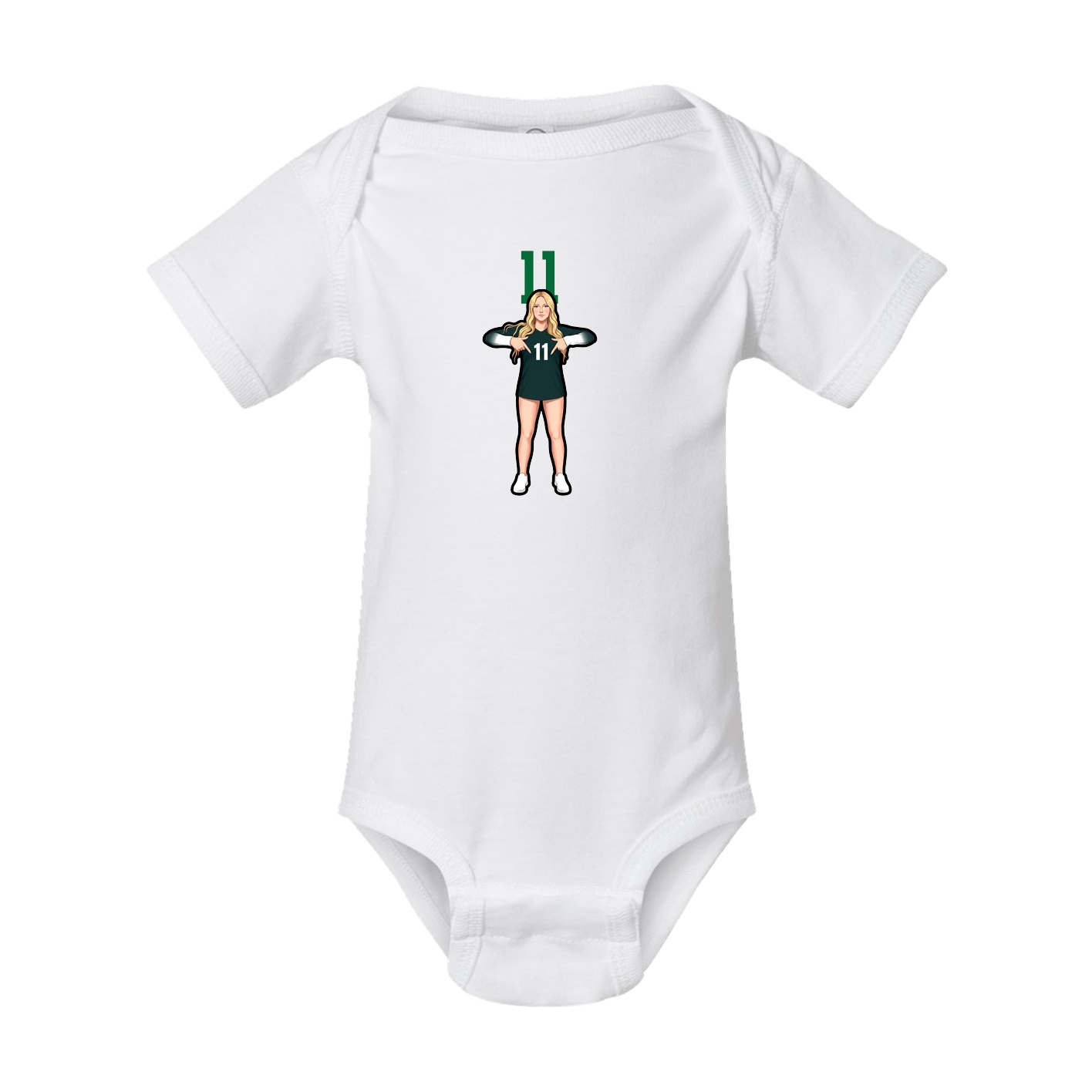 Baby Onesie — Number Top in White