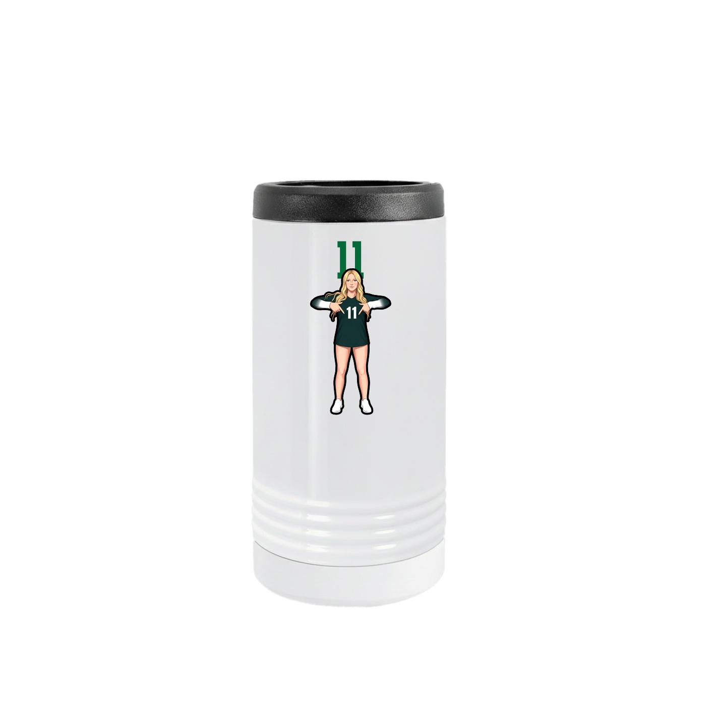 Slim Beverage Holder — Number Top in White