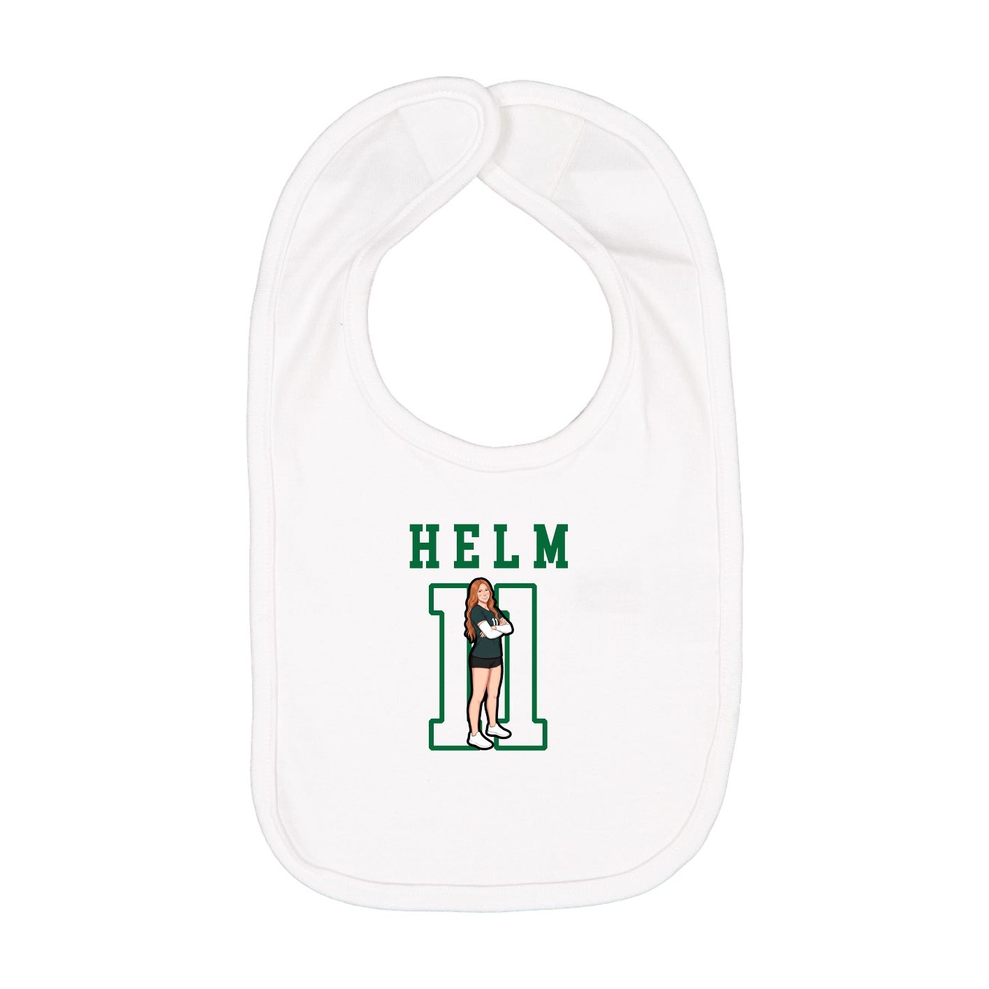 Infant Bib — Shirsey in White