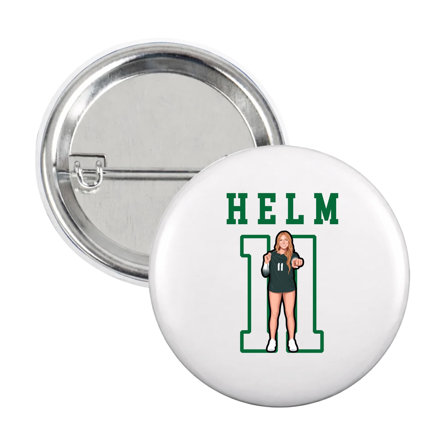 Game Day Button — Shirsey in White