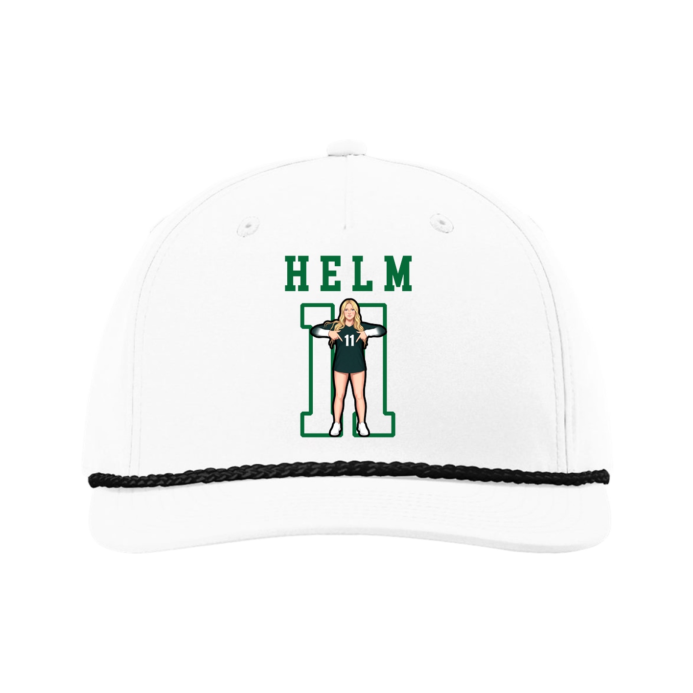 Five-Panel Classic Rope Cap — Shirsey in White