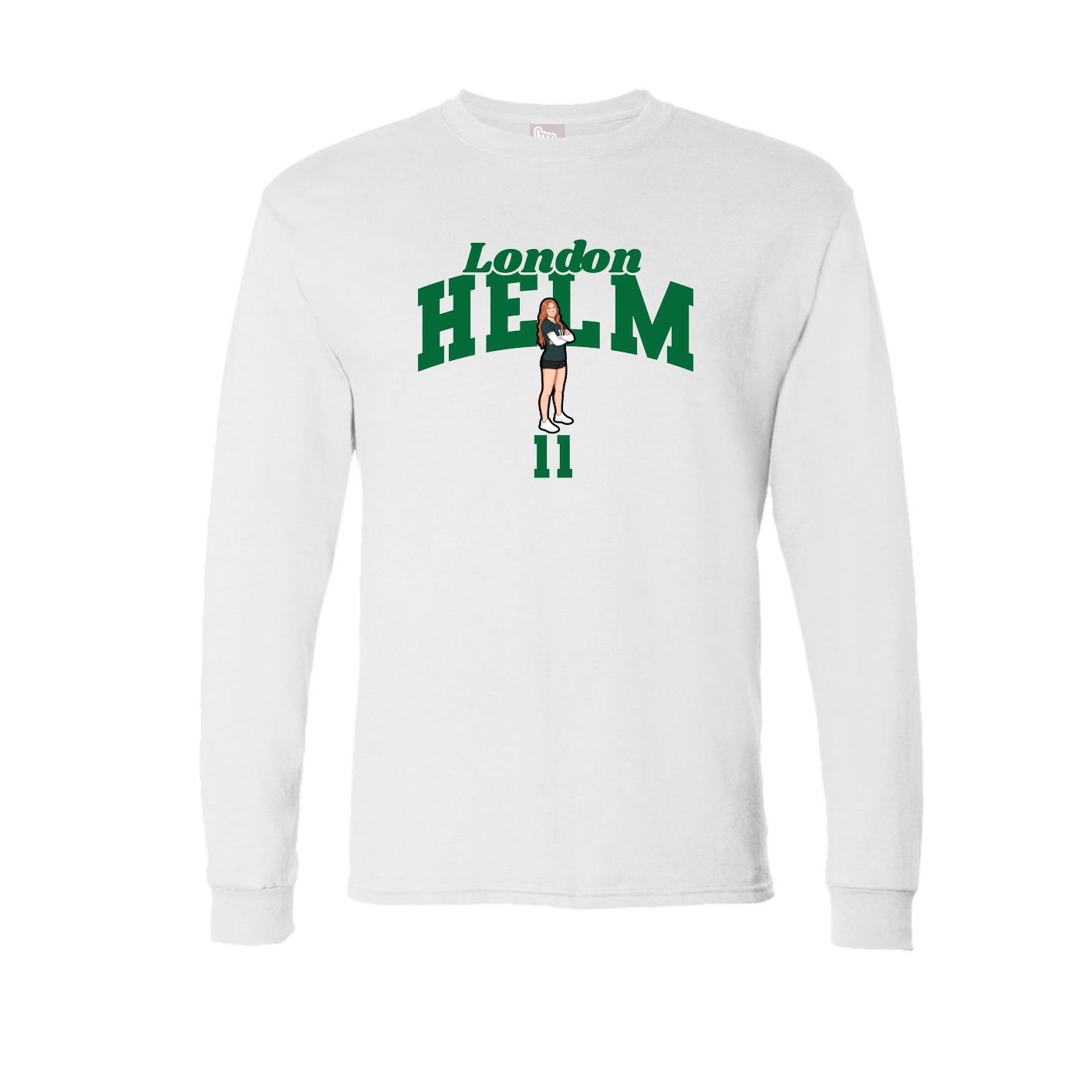 Long Sleeve Tee — Signature Arch in White