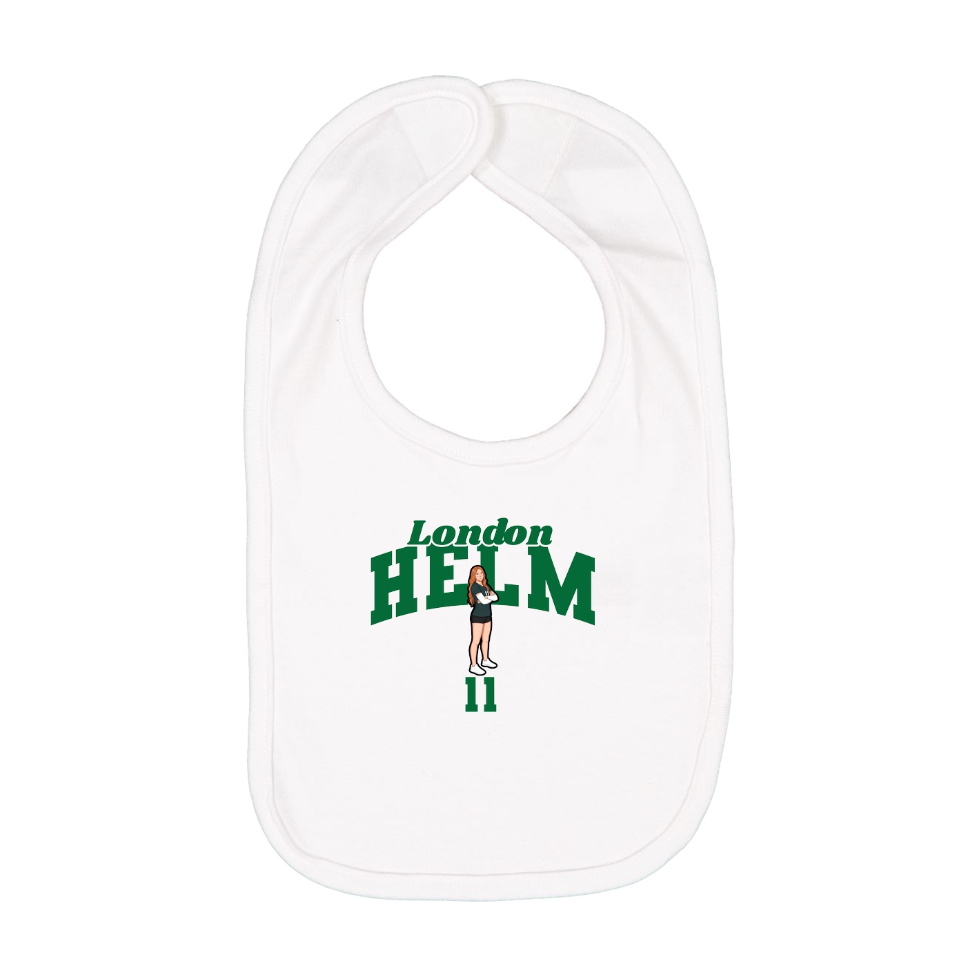 Infant Bib — Signature Arch in White