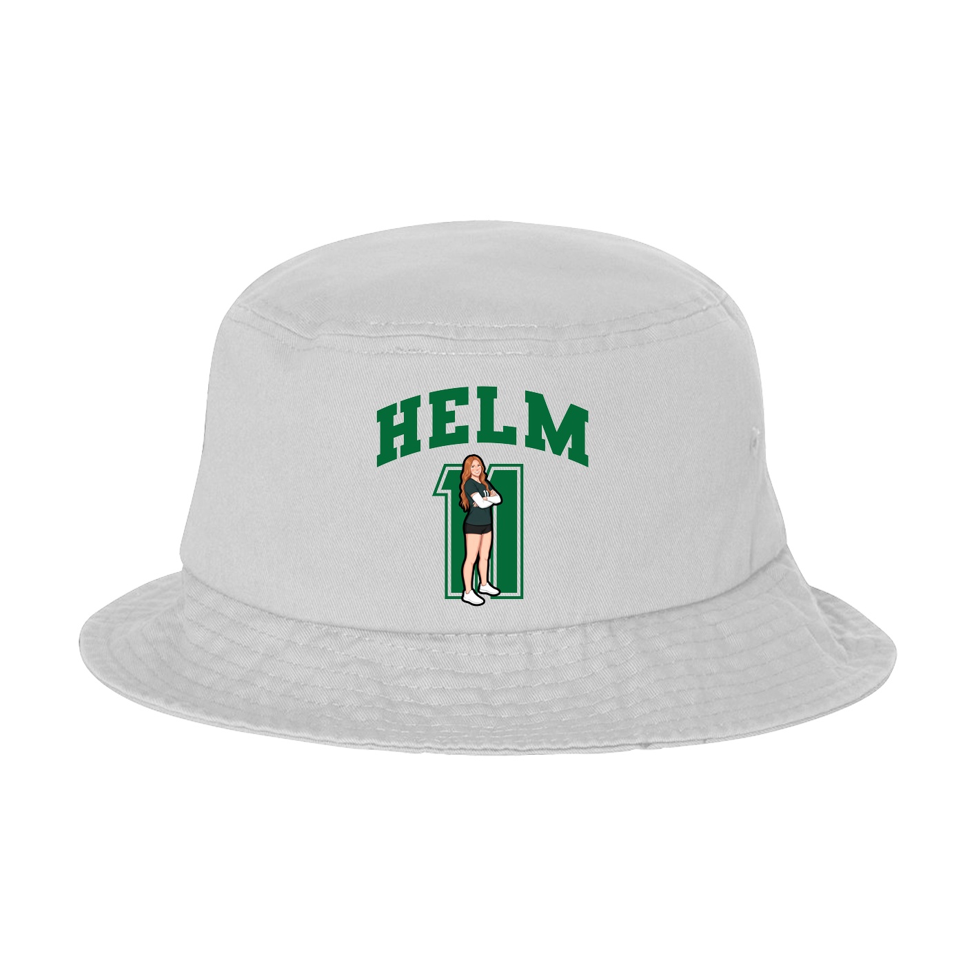 Bucket Cap — Number in White