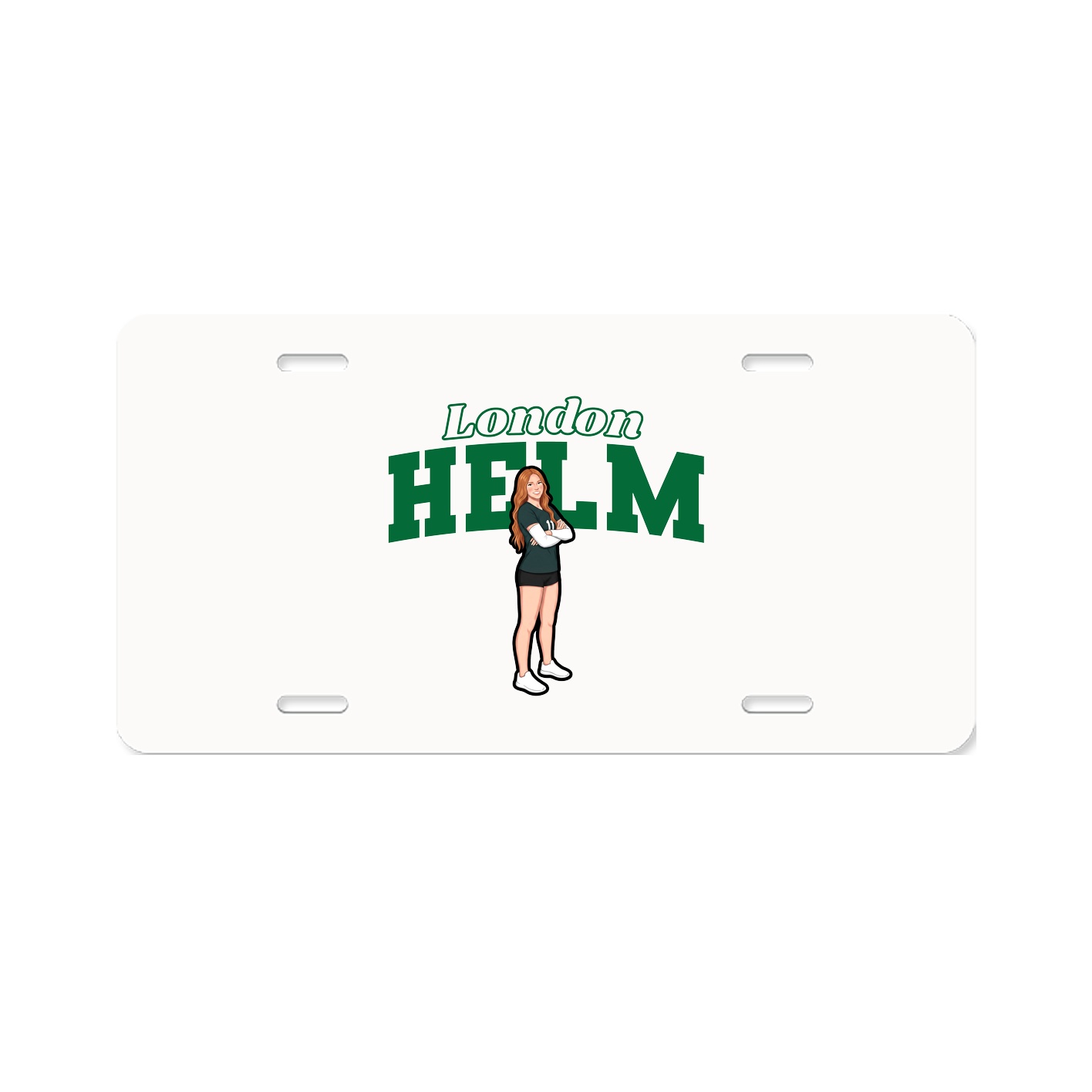 License Plate — Name Arch in Classic