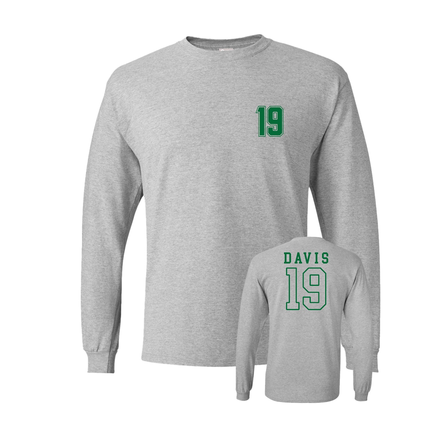 Long Sleeve Tee — Chest Back in Grey