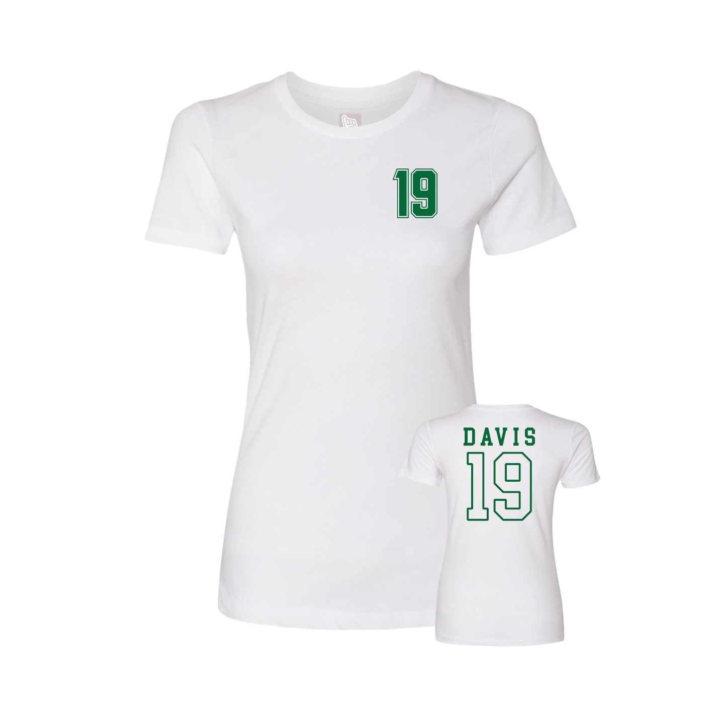 Womens Tee — Chest Back in White
