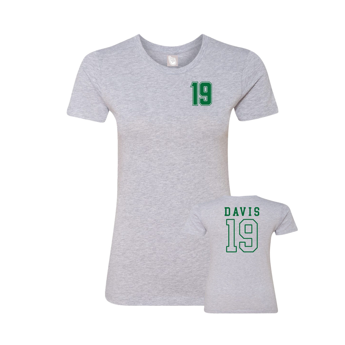 Womens Tee — Chest Back in Grey