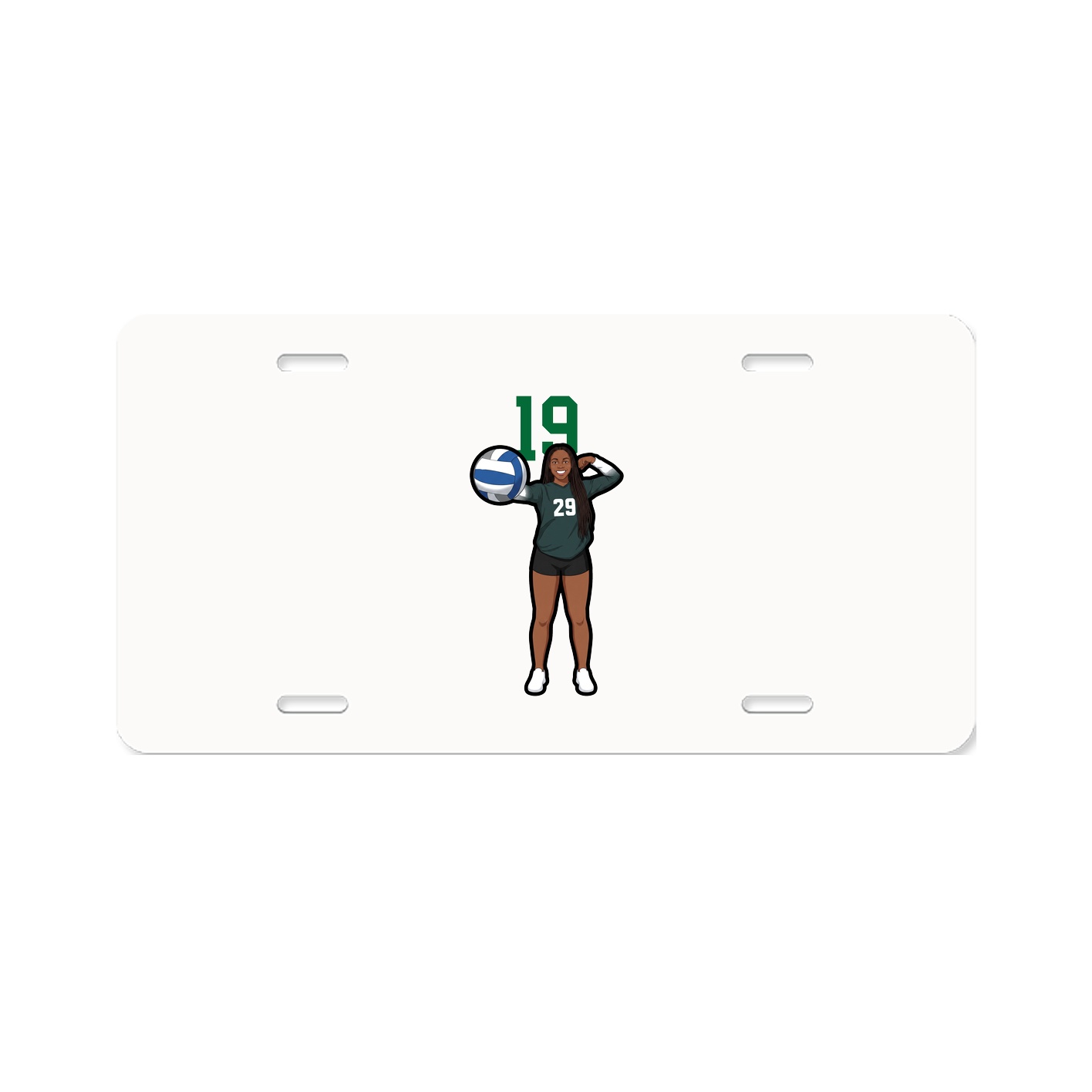 License Plate — Number Top in Classic