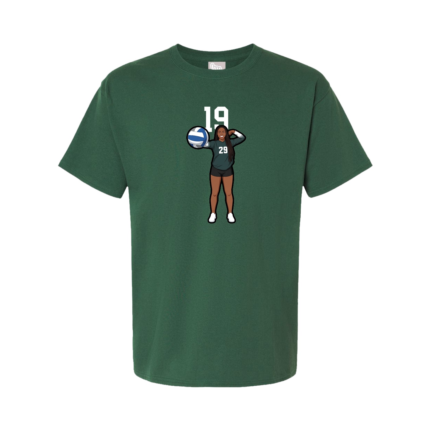 Youth Tee — Number Top in Green