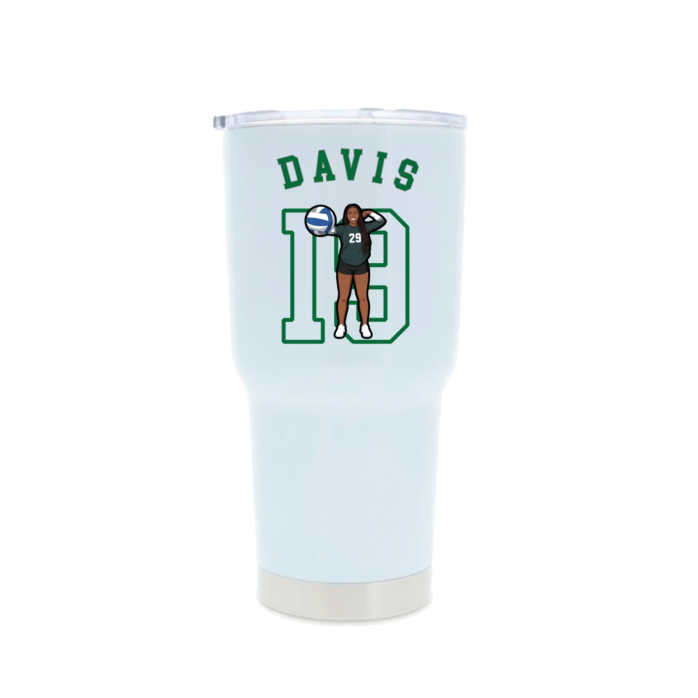 30oz Stainless Steel Tumbler — Shirsey Arch in White