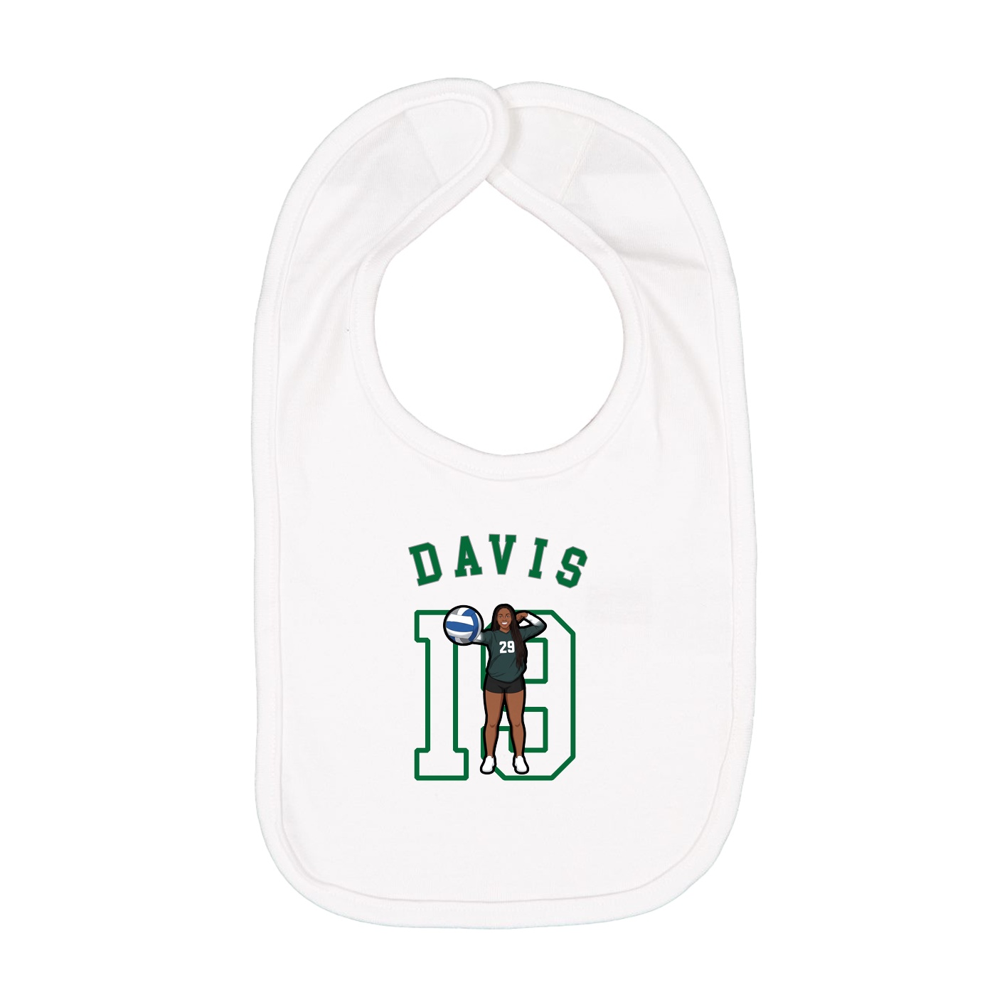 Infant Bib — Shirsey Arch in White