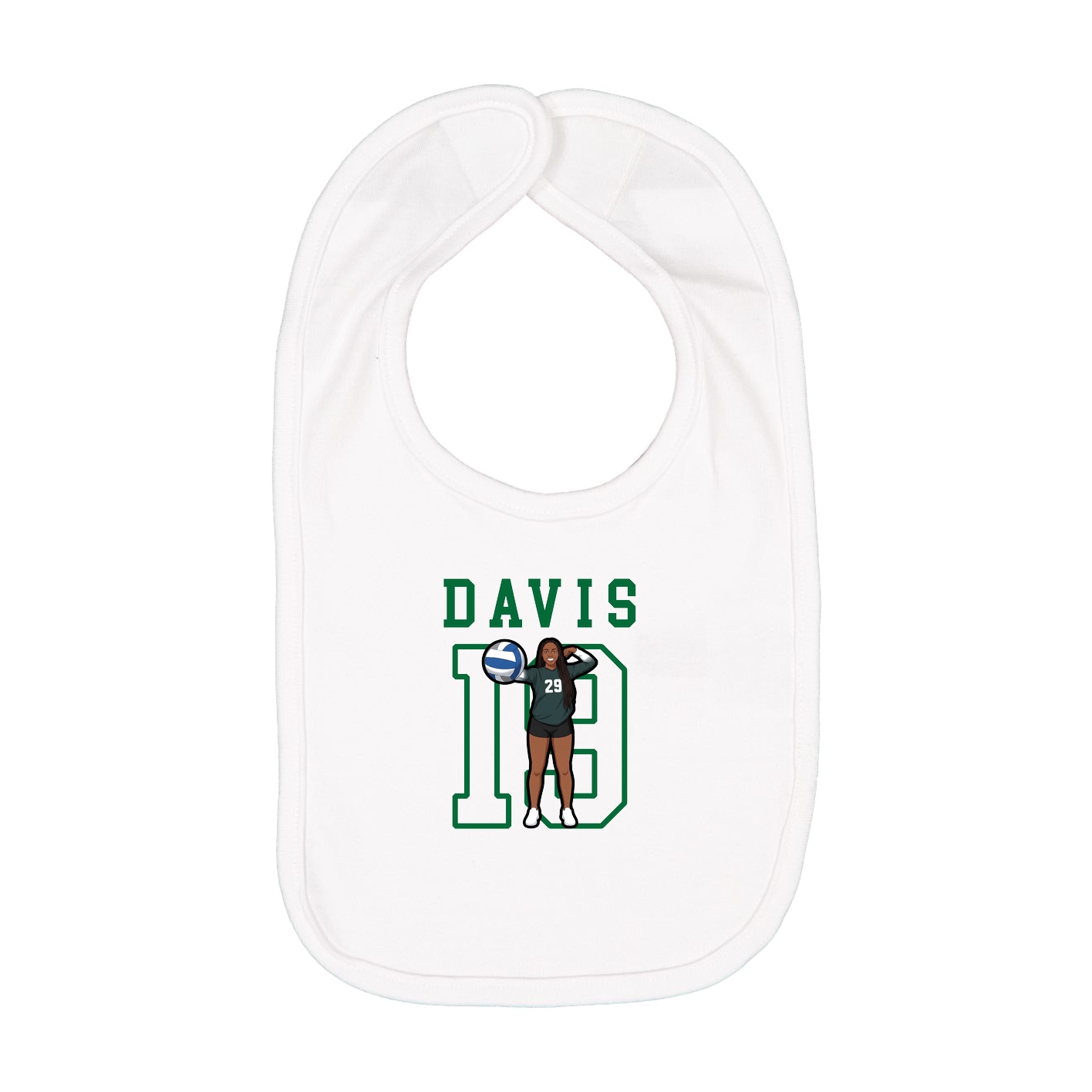Infant Bib — Shirsey in White