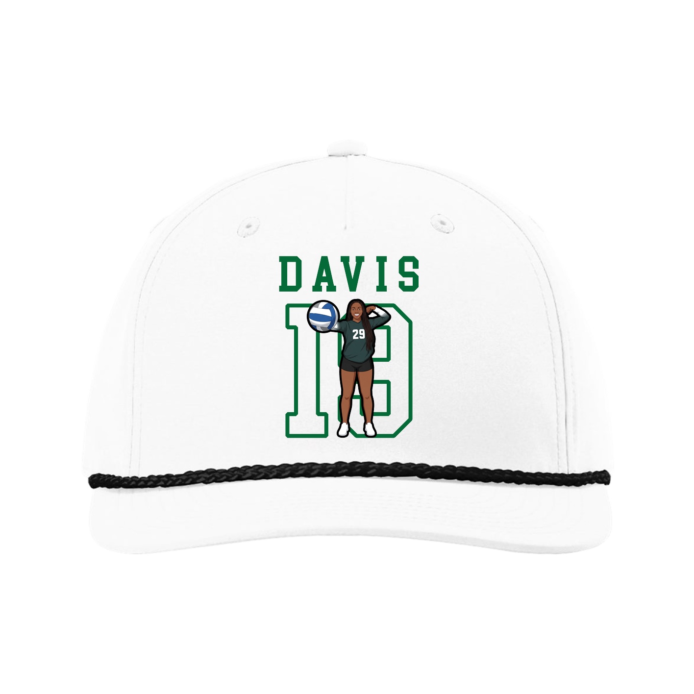 Five-Panel Classic Rope Cap — Shirsey in White
