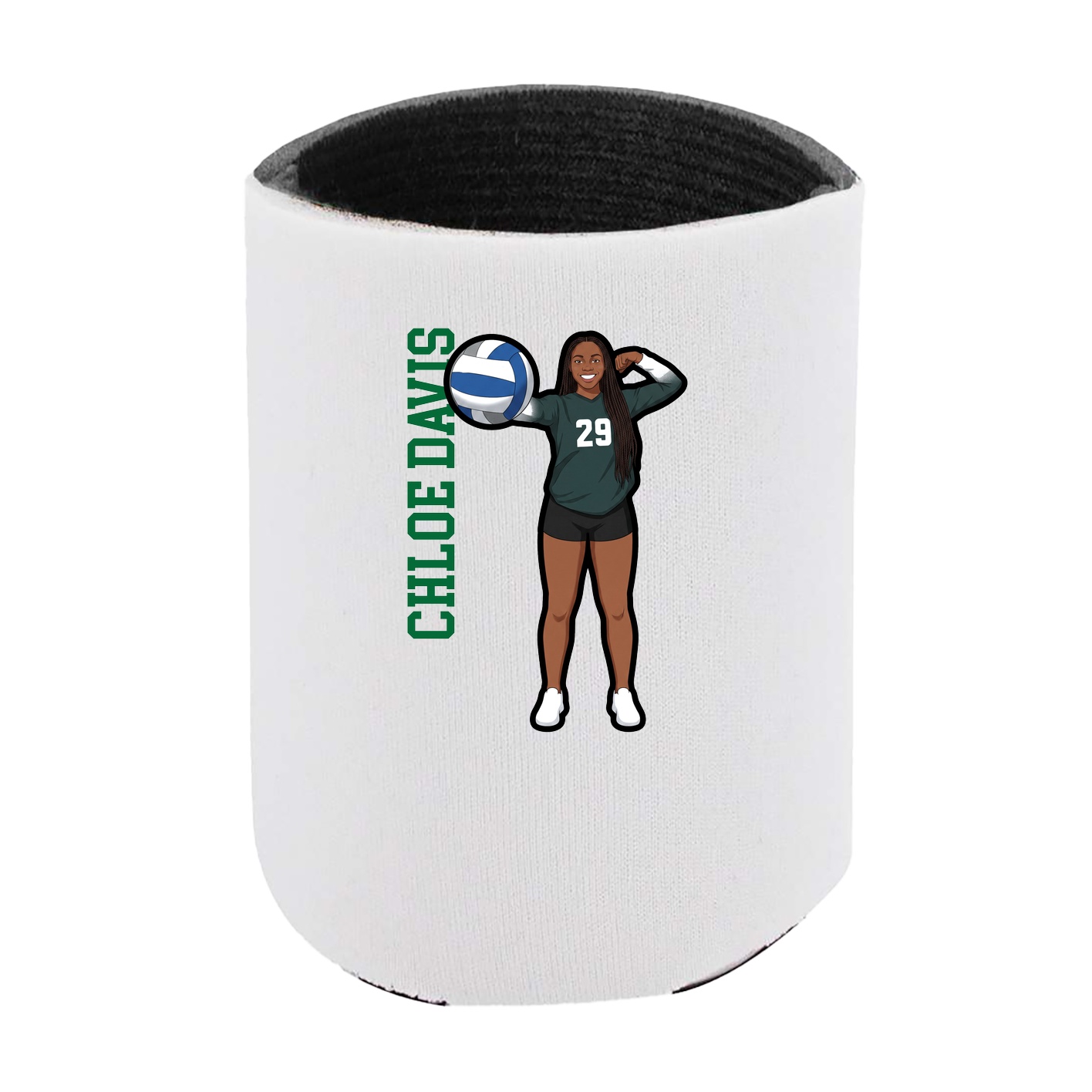 Can Holder — Name Vertical in White