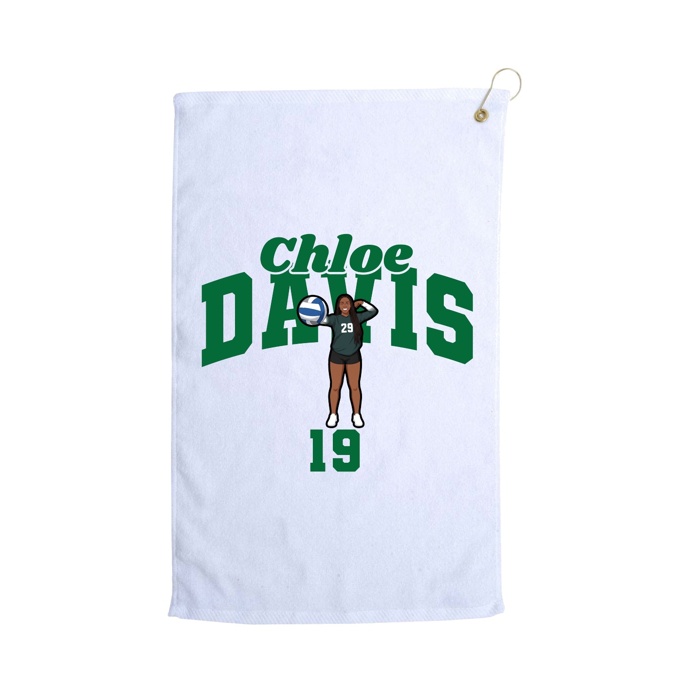 Golf Towel — Signature Arch in White