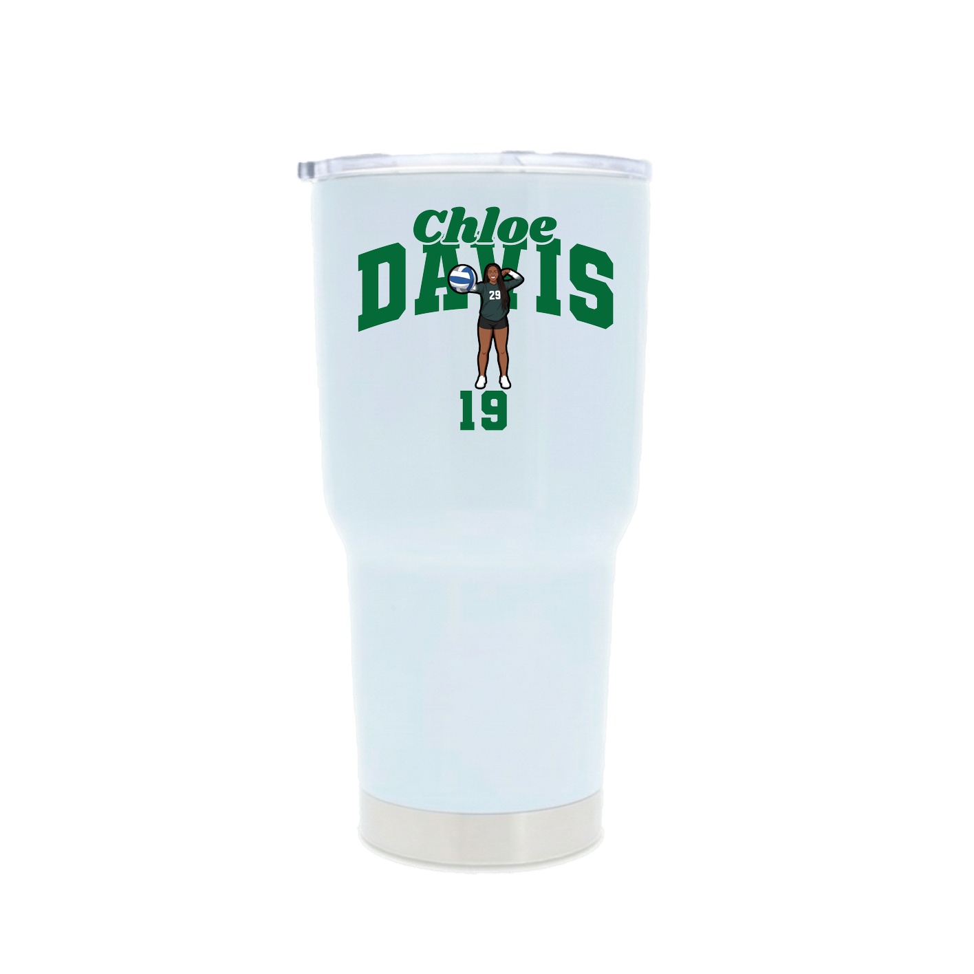 30oz Stainless Steel Tumbler — Signature Arch in White