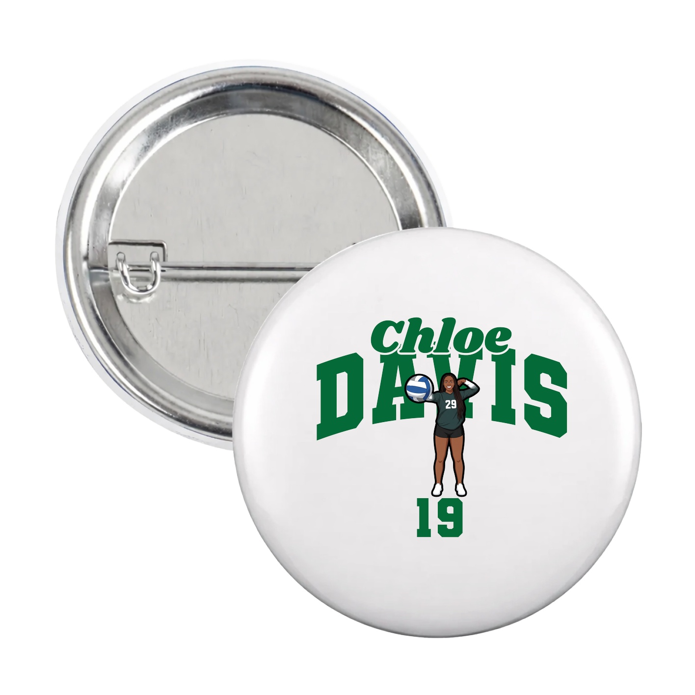 Game Day Button — Signature Arch in White