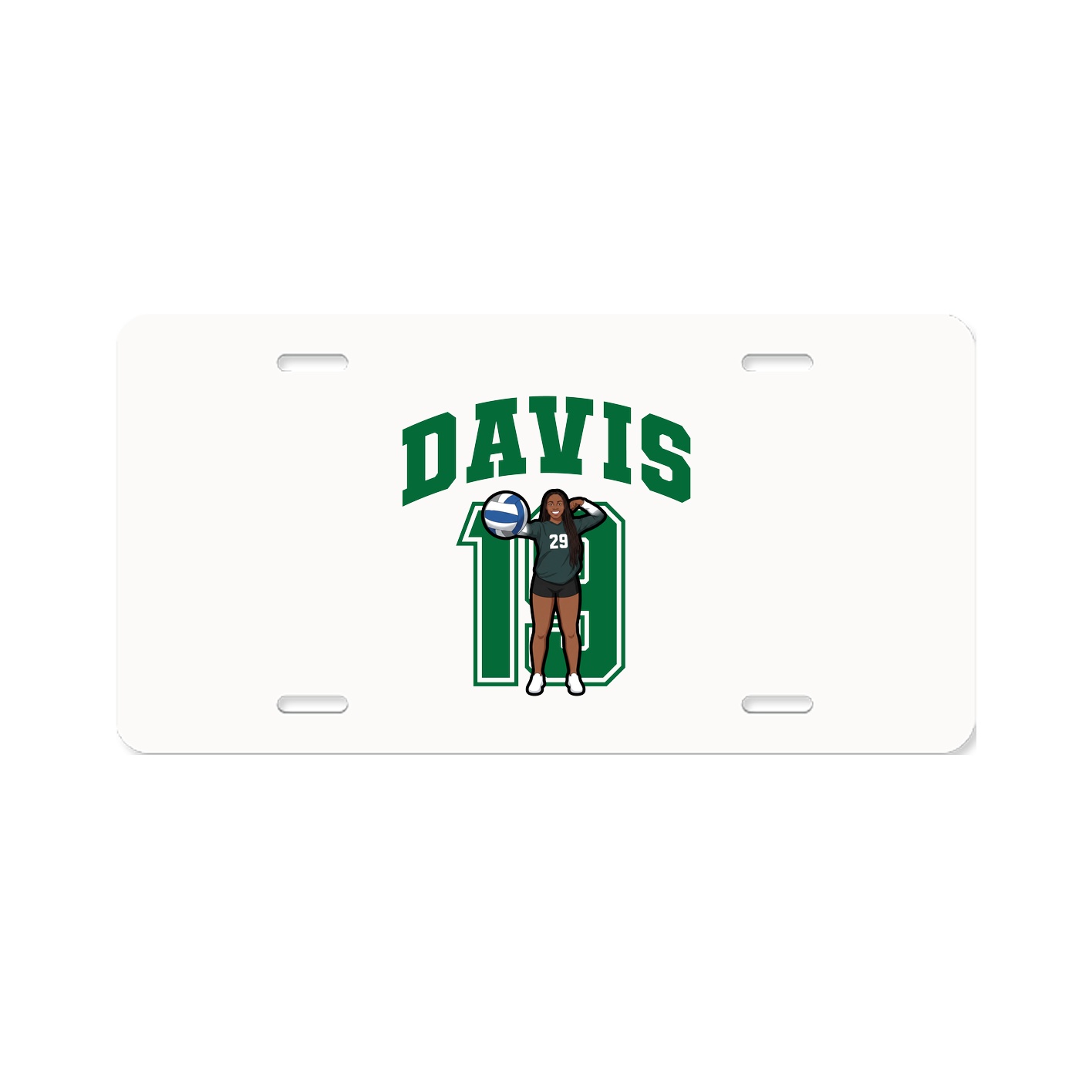 License Plate — Number in Classic