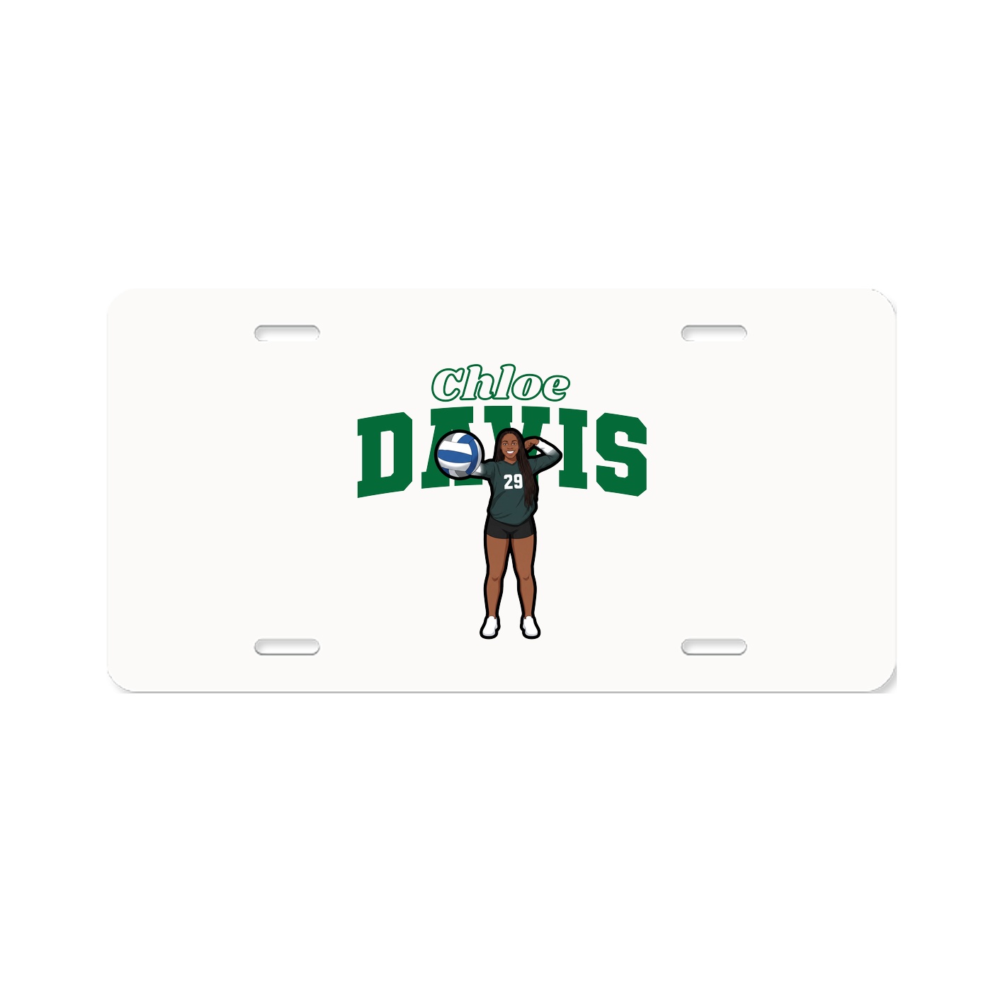 License Plate — Name Arch in Classic